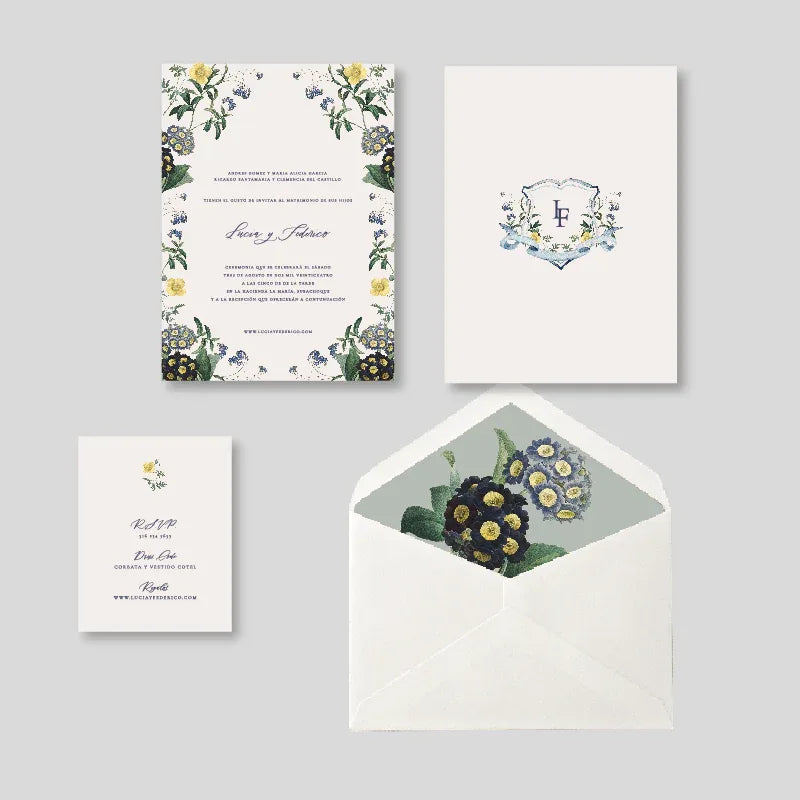 Invitaciones Matrimonio Amazul