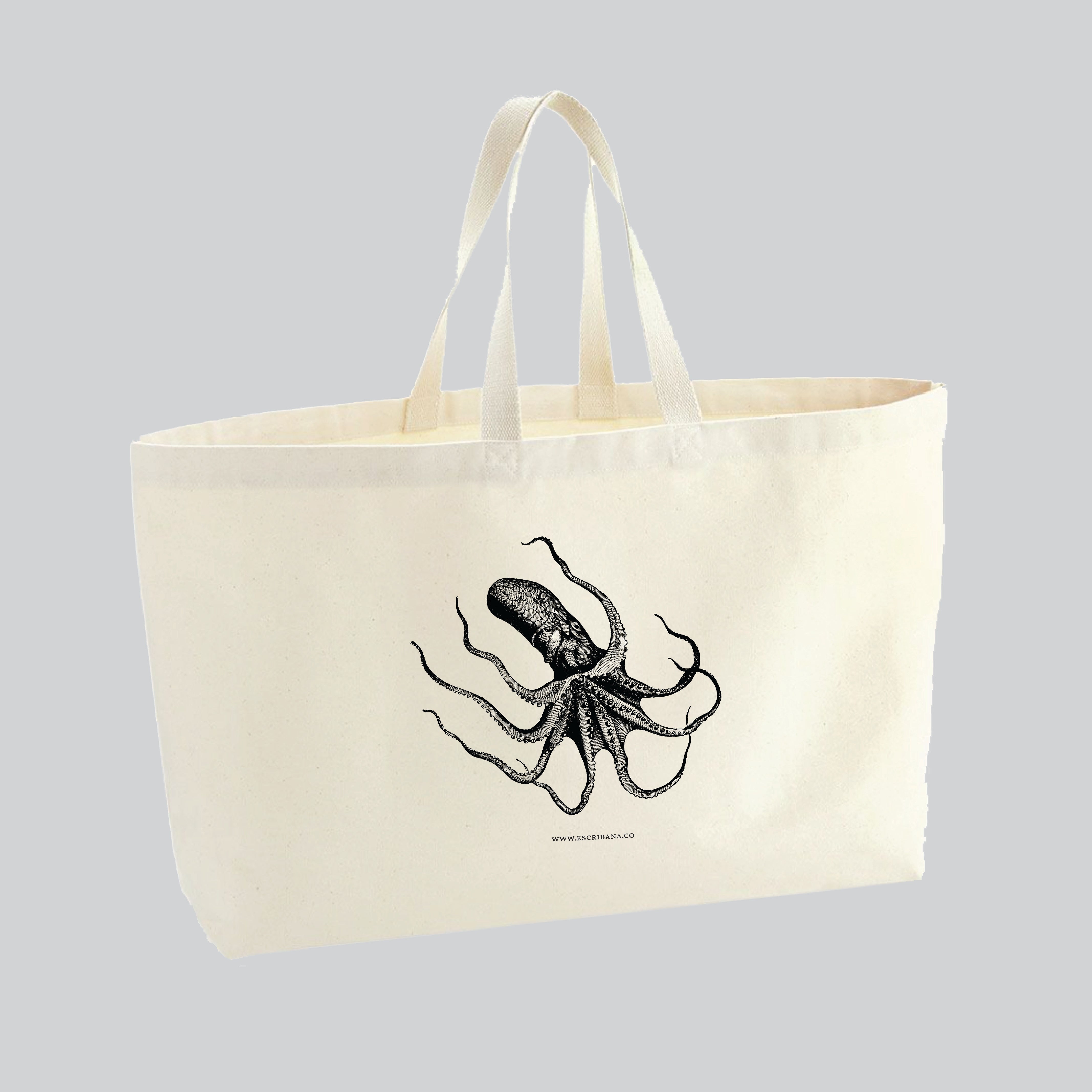 Tote Bag de Lona con Diseño Pulpo