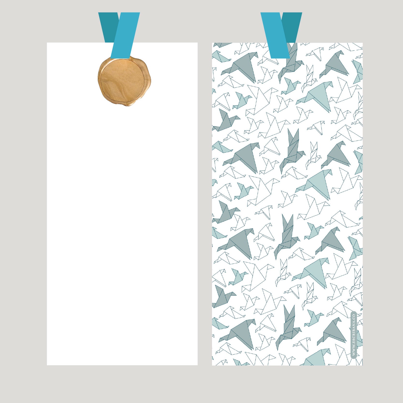 Registros / Folios Origami Petroleo con Lacre
