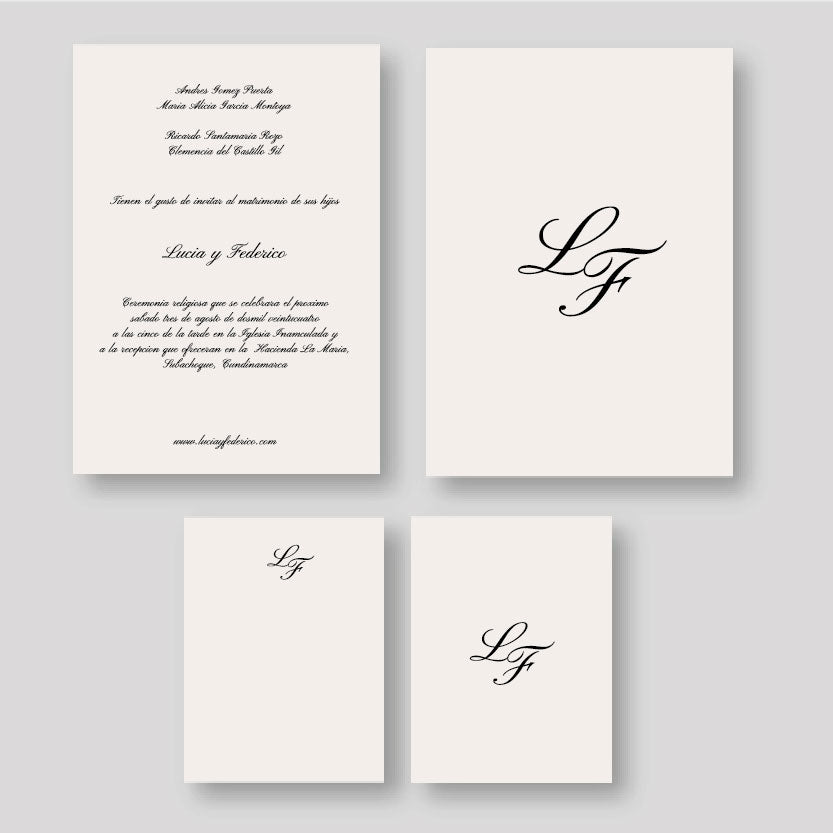 Invitaciones Matrimonio Clasica 1