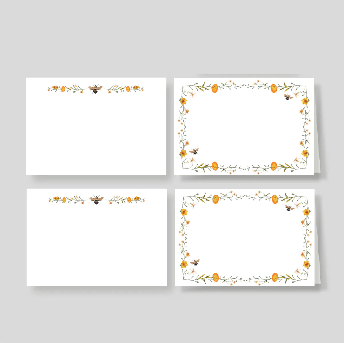 Caja Grande Bee Flores (80 Tarjetas)