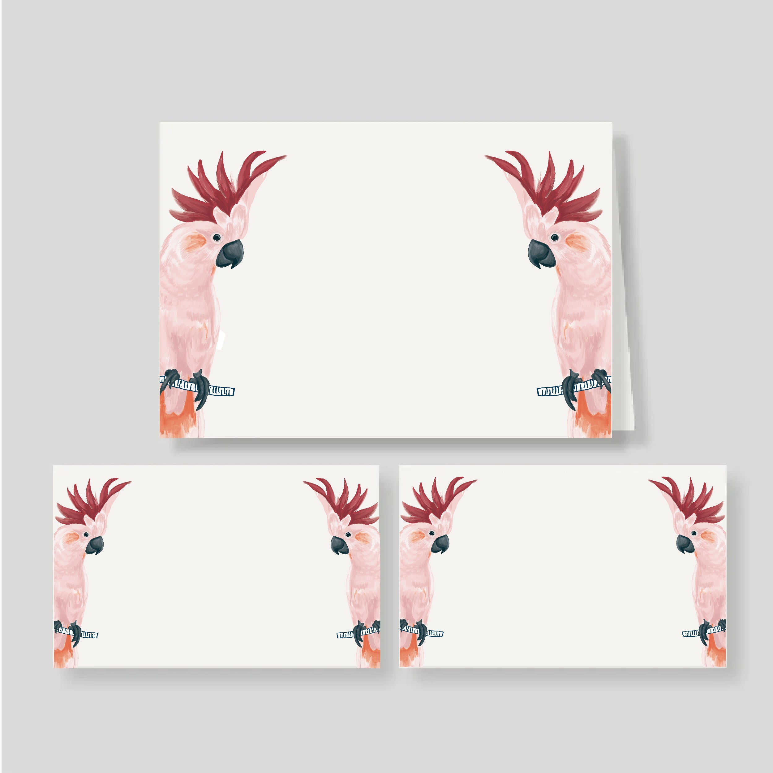 Caja Mediana Doble Cacatua