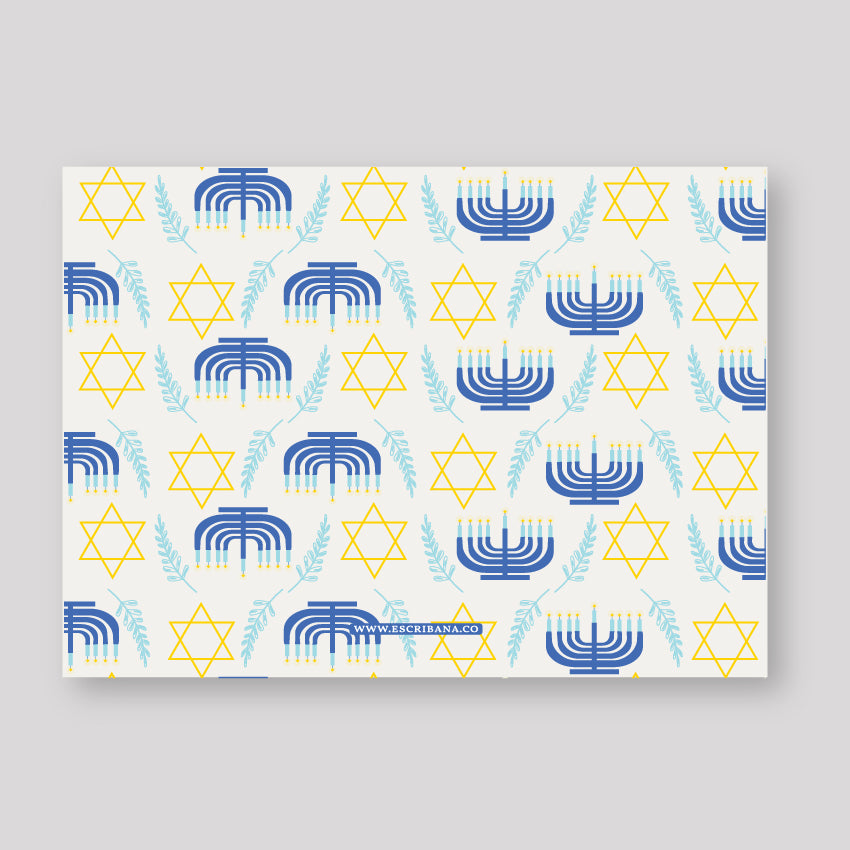 Tarjetón XL Hanukkah Doodles