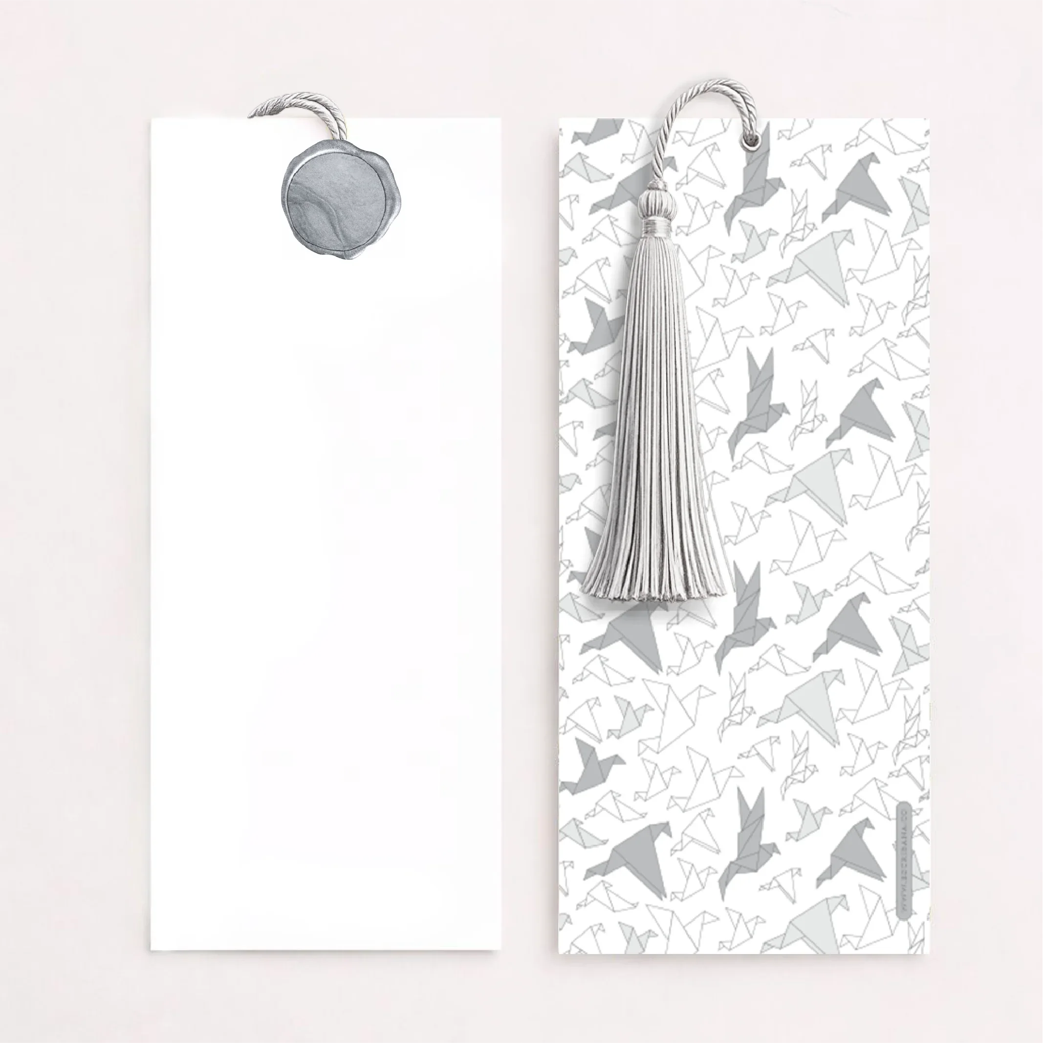 Registros / Folios Origami Gris con Lacre