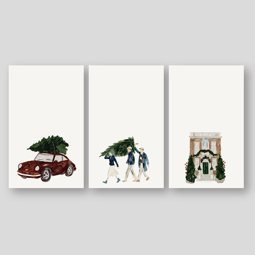 Tarjetas De / Para Navidad Pino Inglés