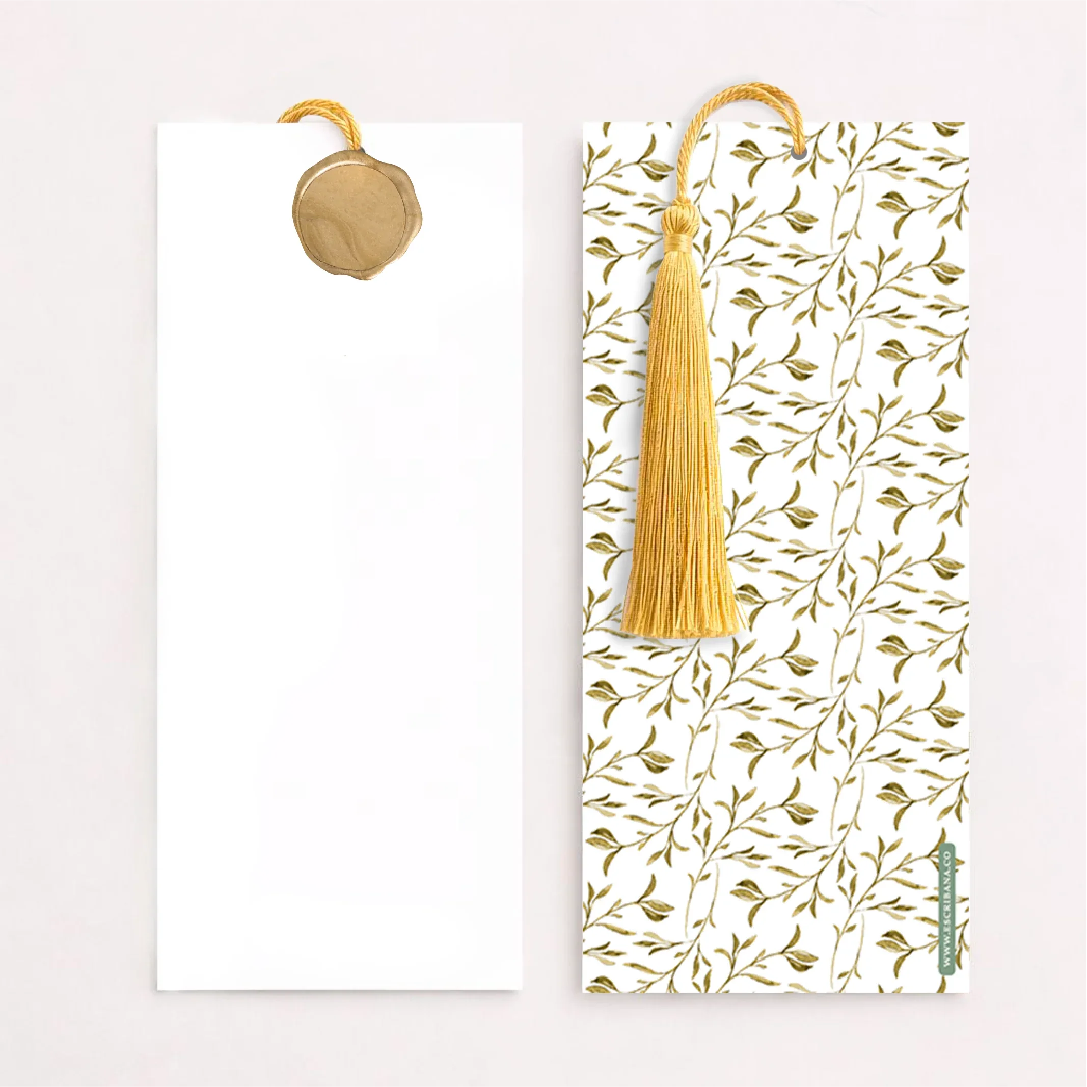 REGISTROS / FOLIOS RAMITA DORADA CON LACRE