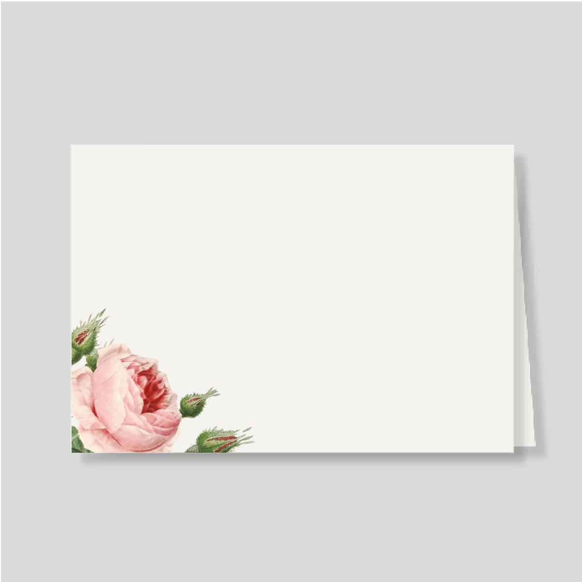 Tarjetón Doble Rosa