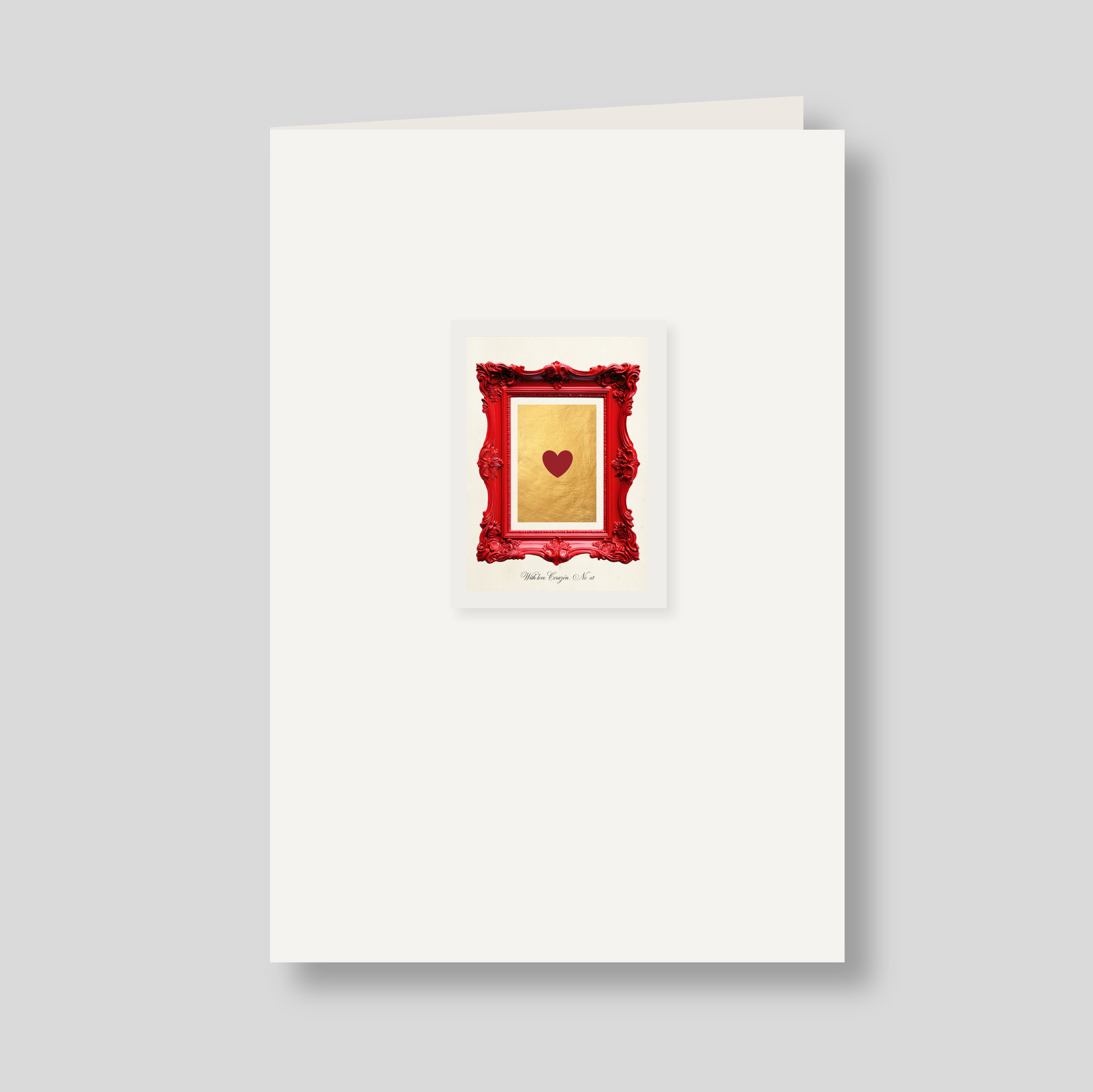 Tarjeton doble Love Rojo #18 (listo para llevar)