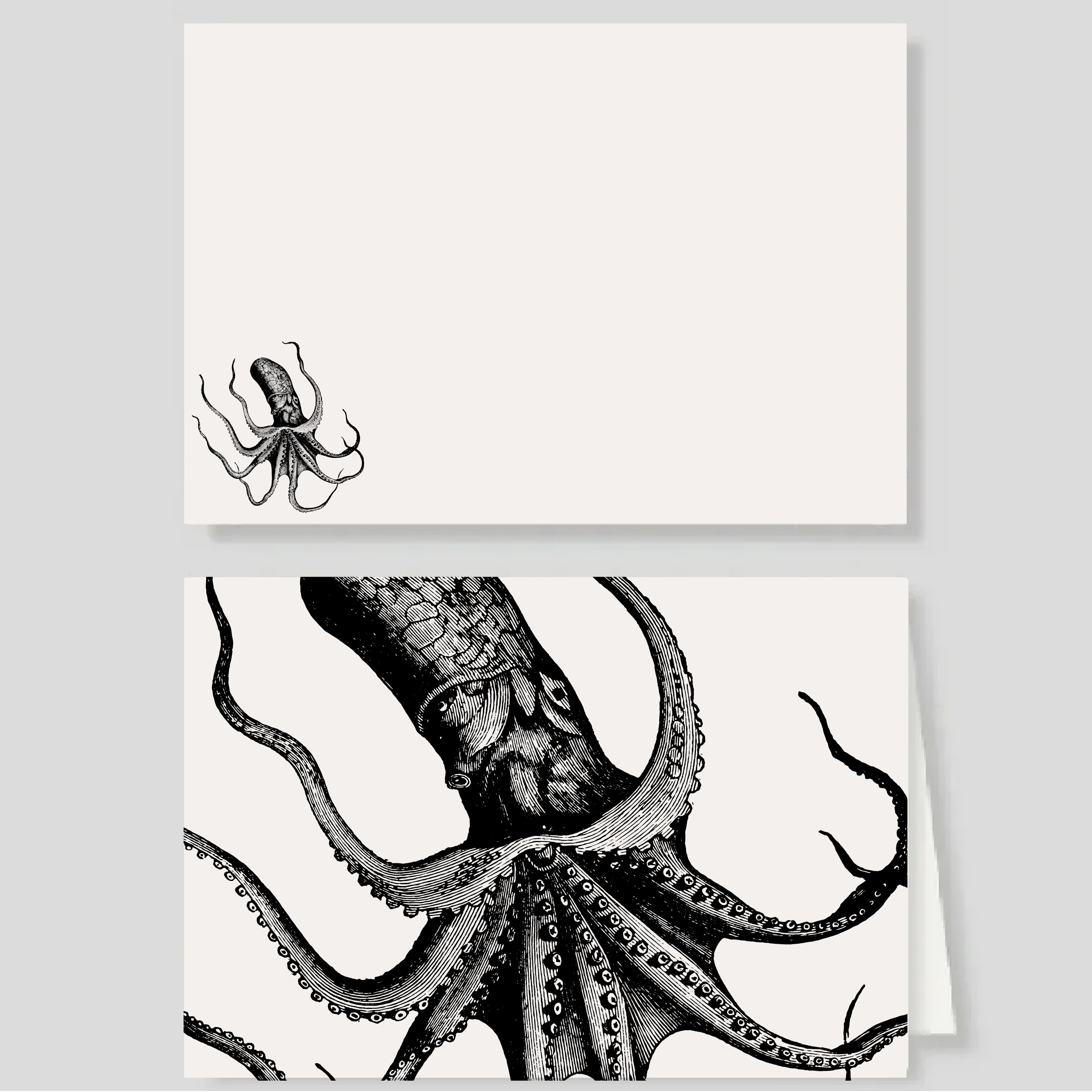 Pack tarjetón doble + sencillo Pulpo (listos para llevar)