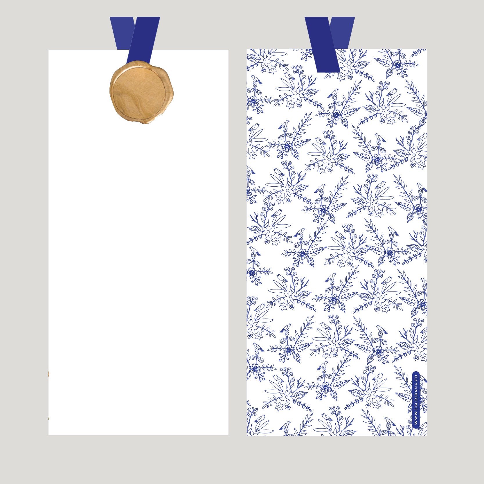 Registros / Folios Branches Azul con Lacre