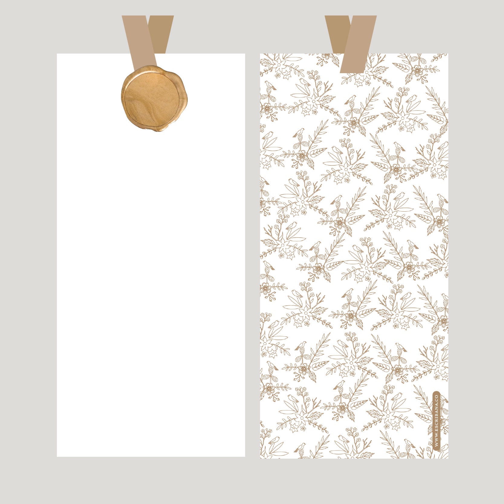 Registros / Folios Branches ocre con Lacre