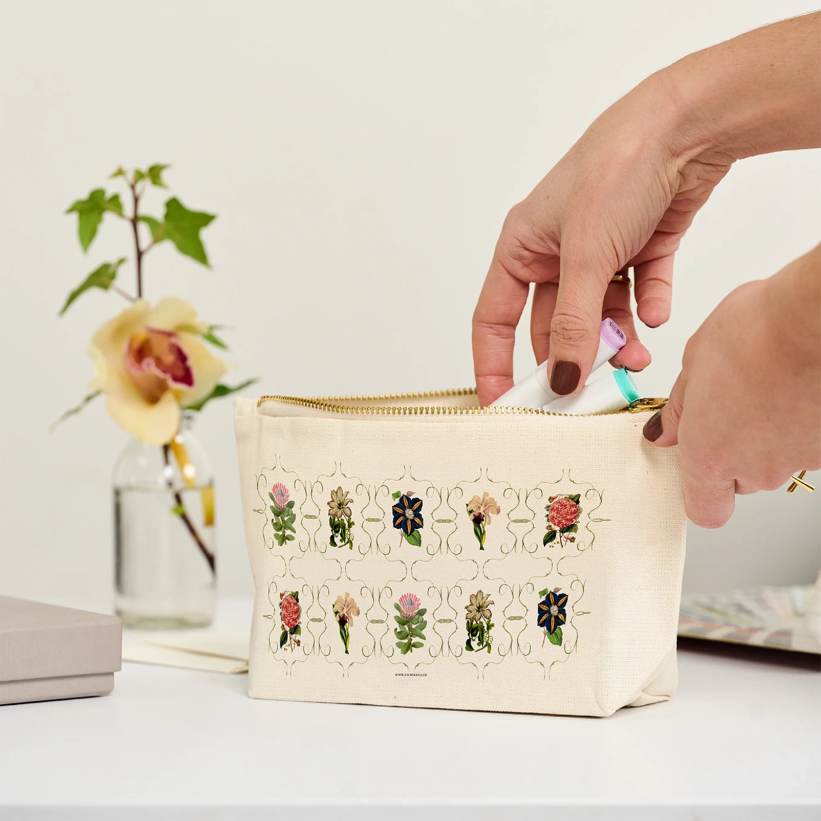 Cartuchera de Lona con Diseño Protea