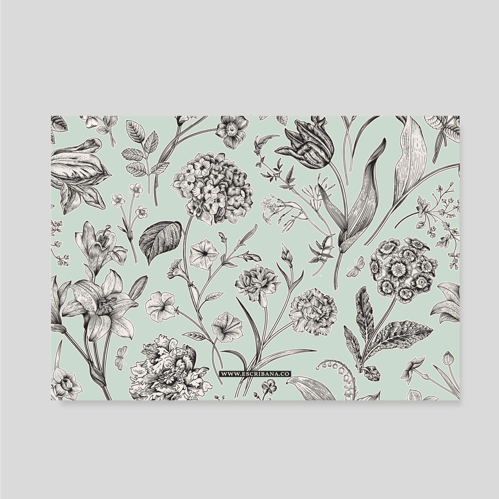 TARJETON XL Florario Menta