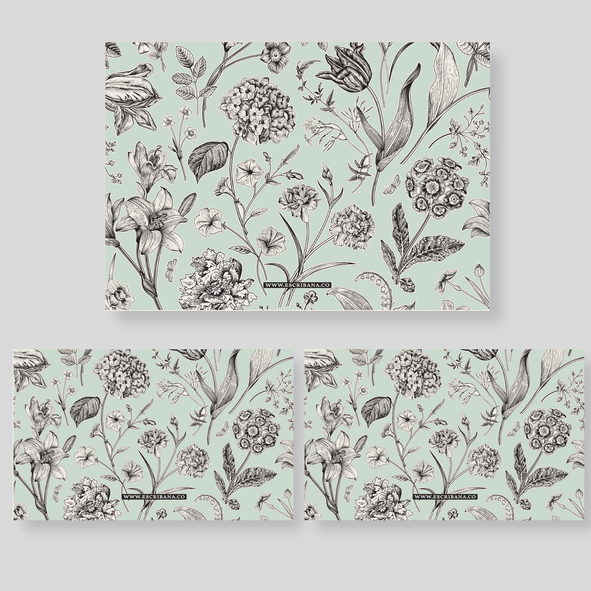 Caja Mediana Florario Menta