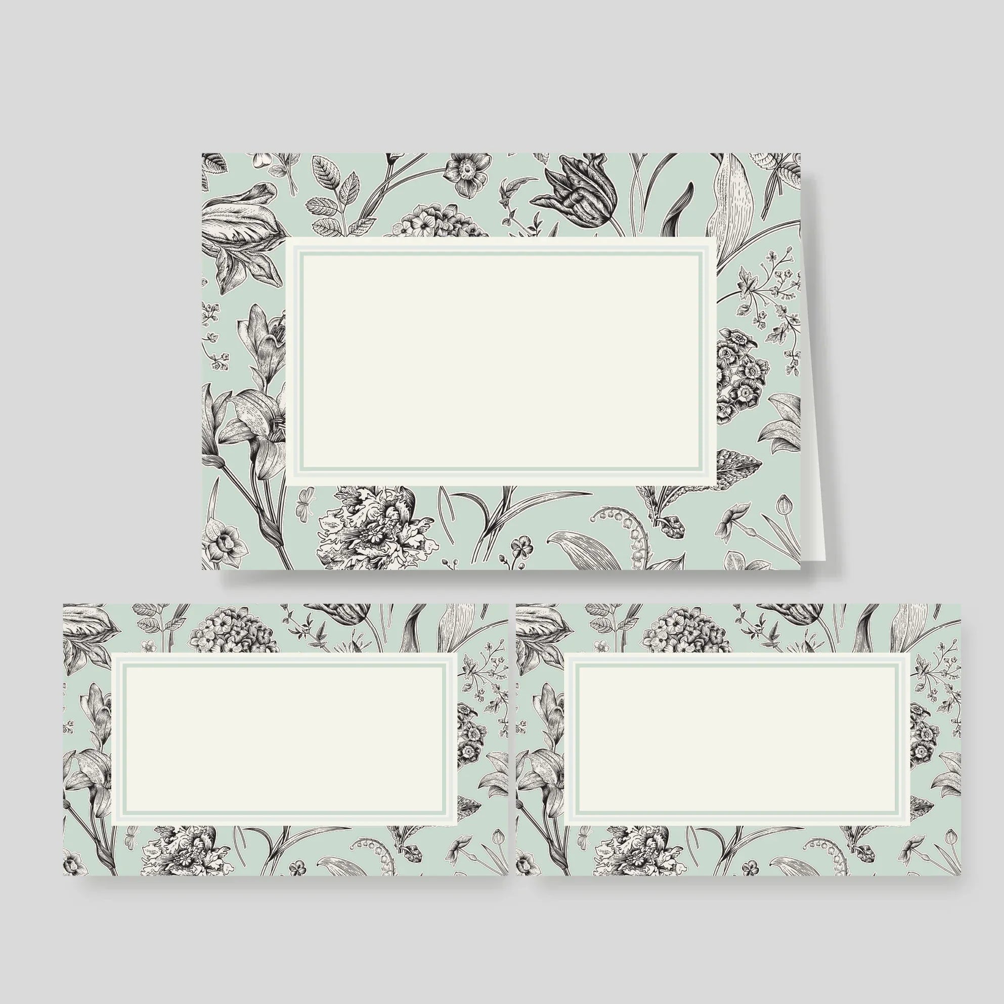 Caja Mediana Doble Florario Menta