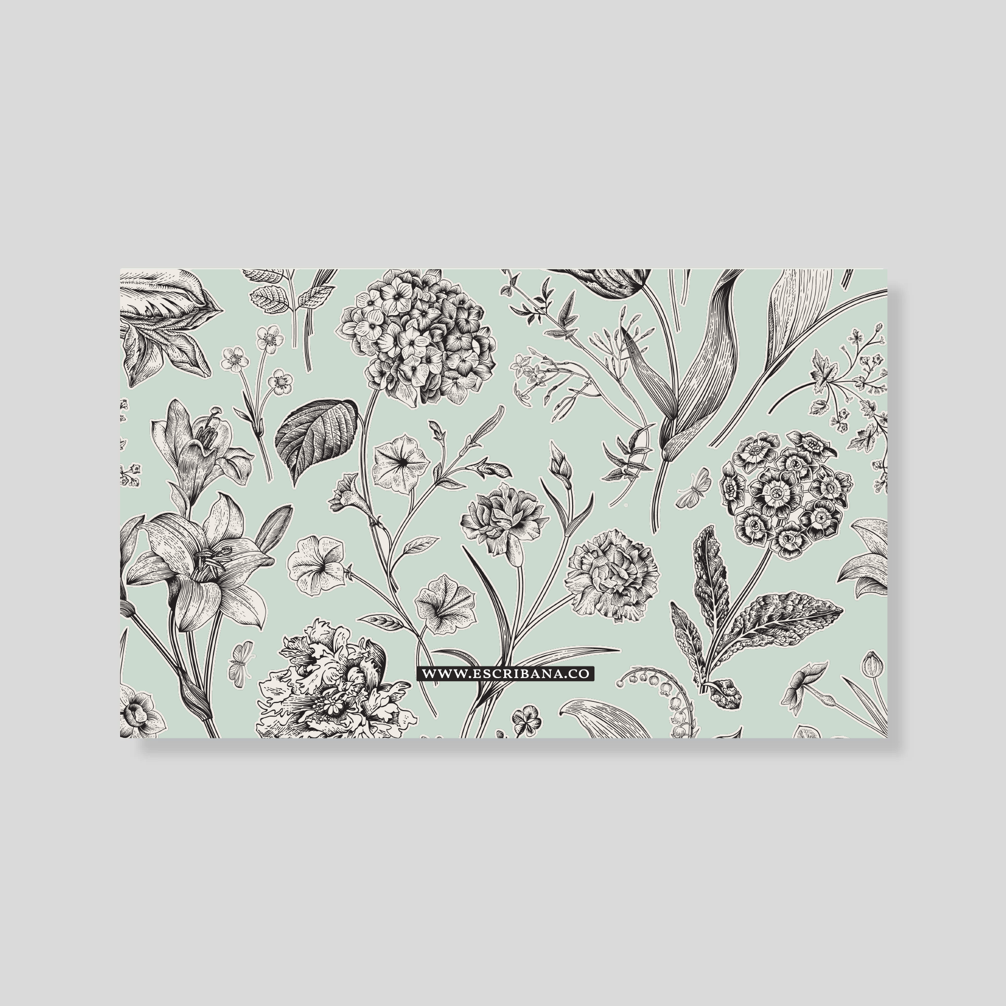 Tarjeta Personal Florario menta con sobre