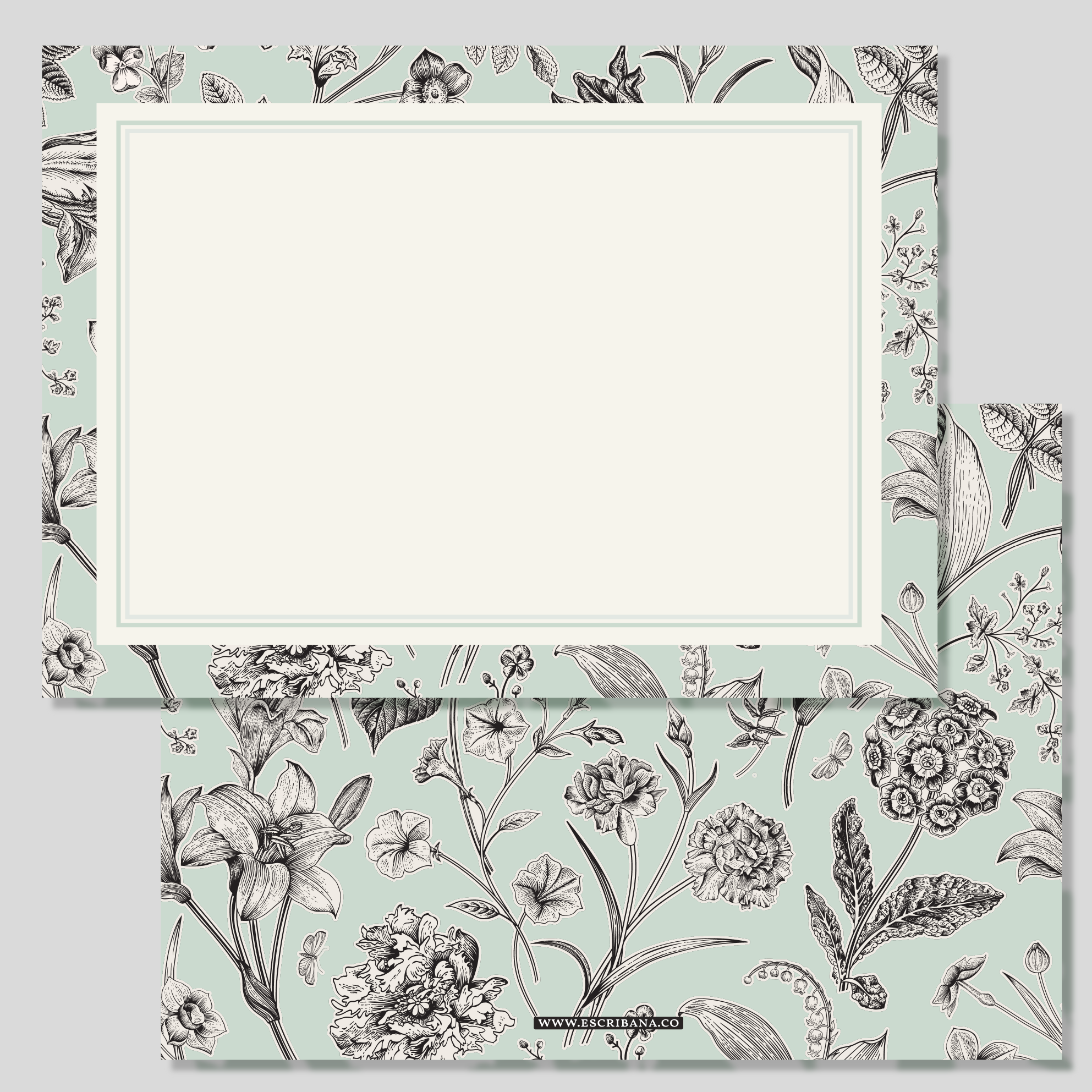 TARJETON XL Florario Menta