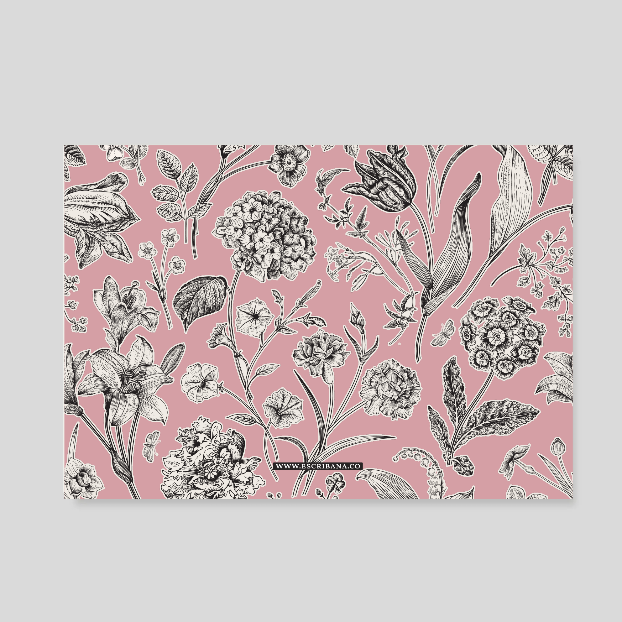 TARJETON XL Florario Pink