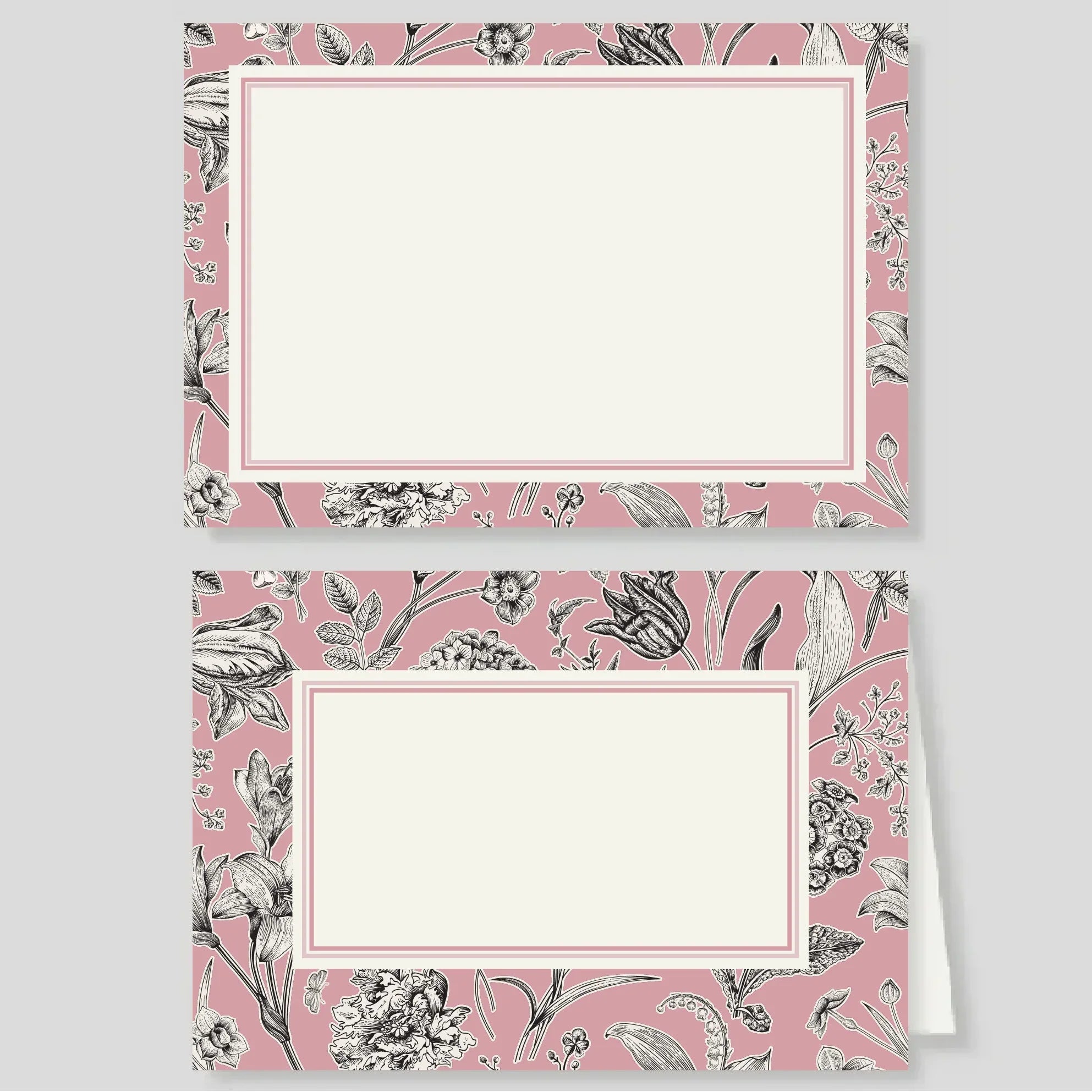 Tarjetón + Tarjetón doble Florario Pink