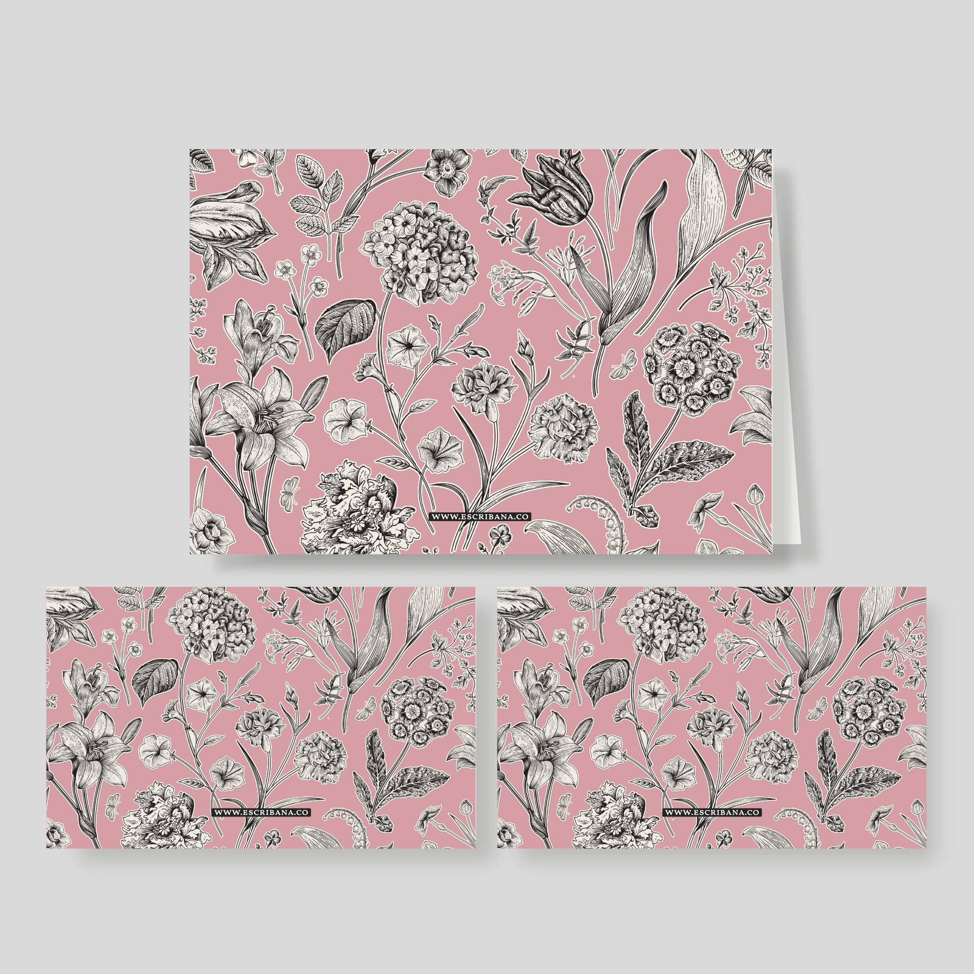 Caja Mediana Doble Florario Pink
