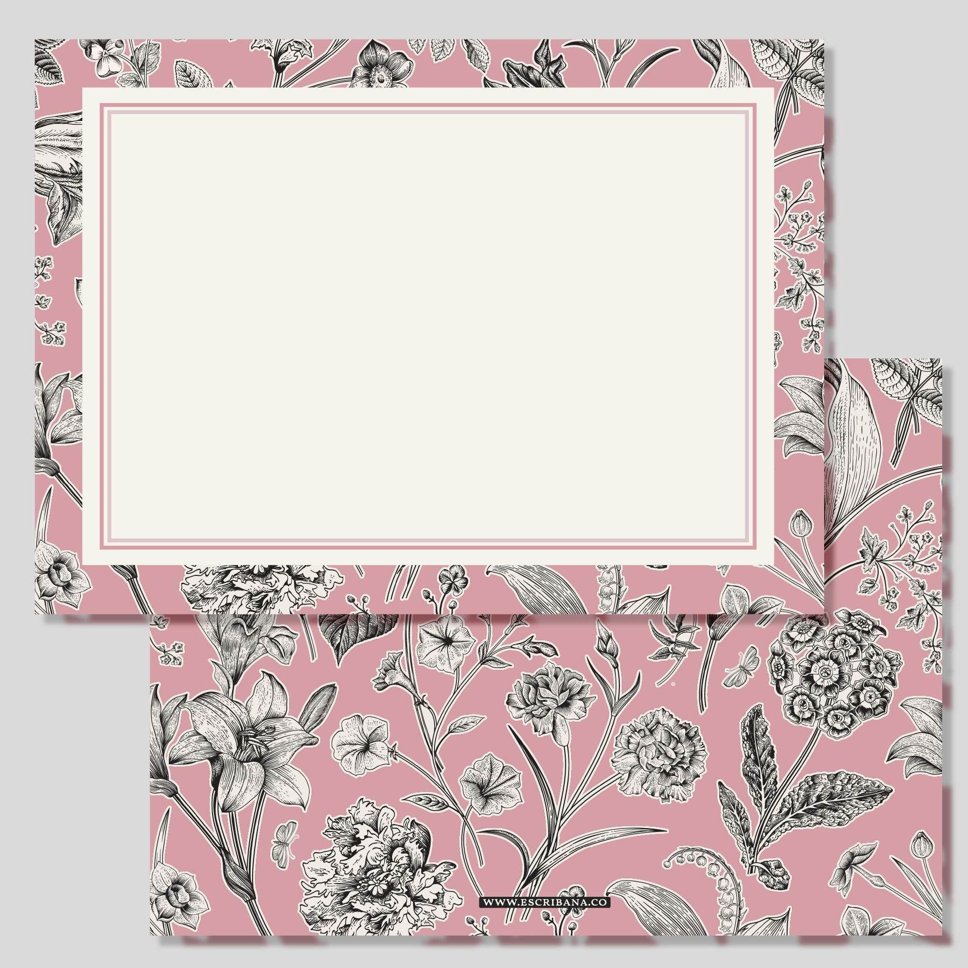 TARJETON XL Florario Pink