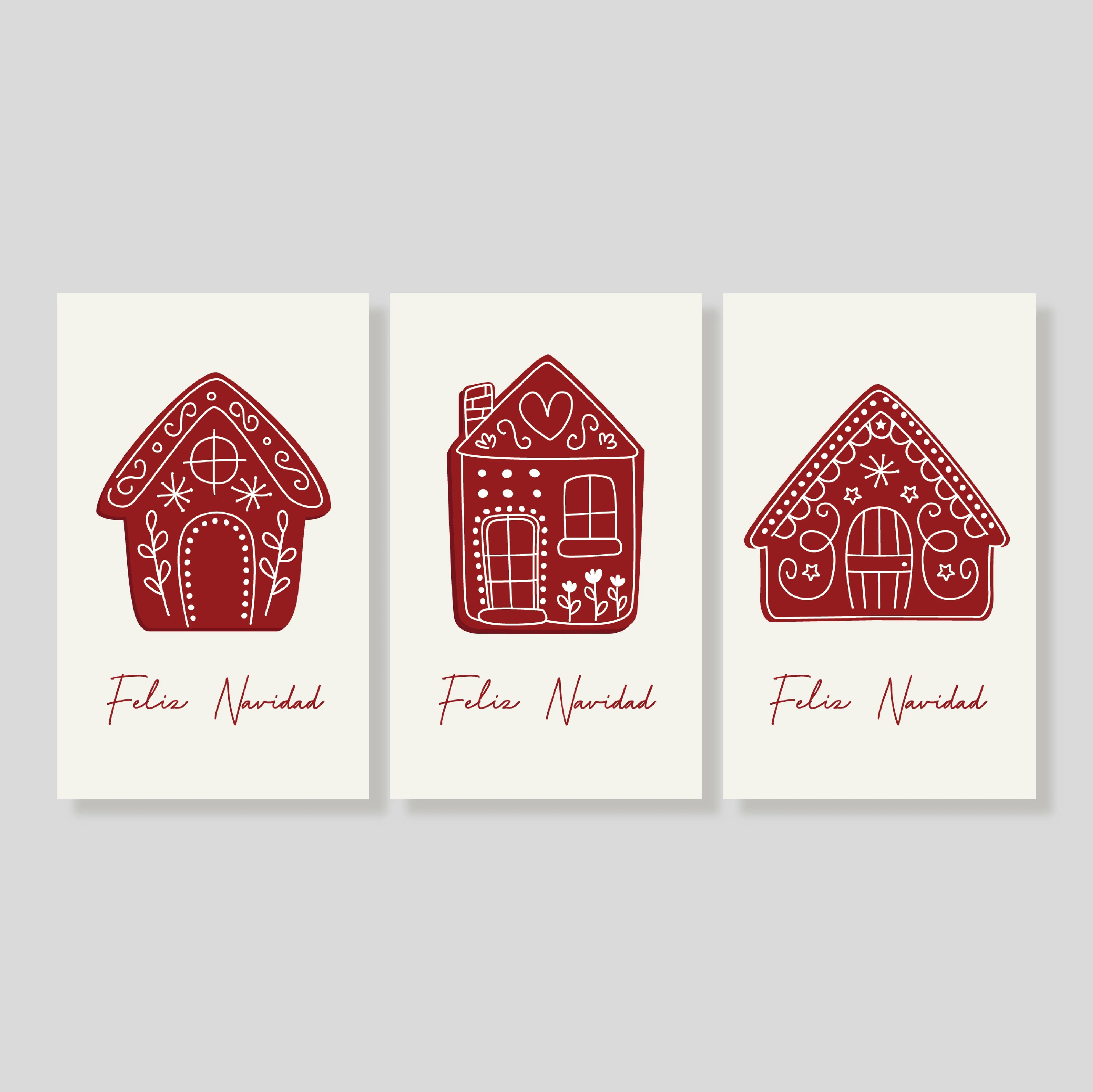 Tarjetas Corona Gingerbread Red