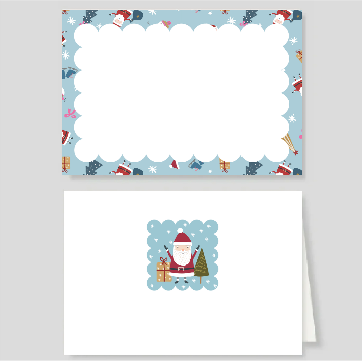 Pack Tarjetones + Tarjetones Dobles Navidad Santa