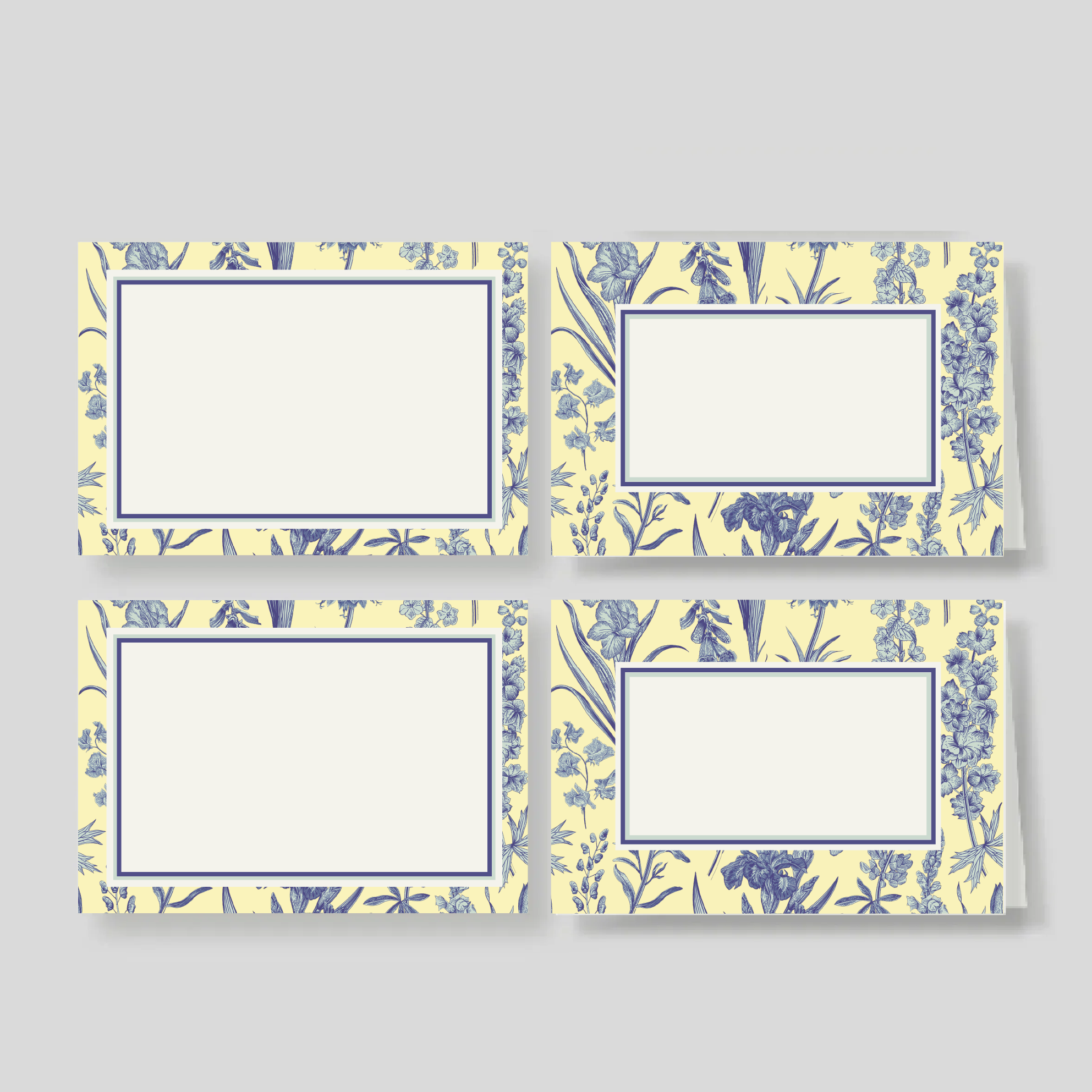 Caja Grande Luxe FLORARIO AZUL (80 Tarjetas)