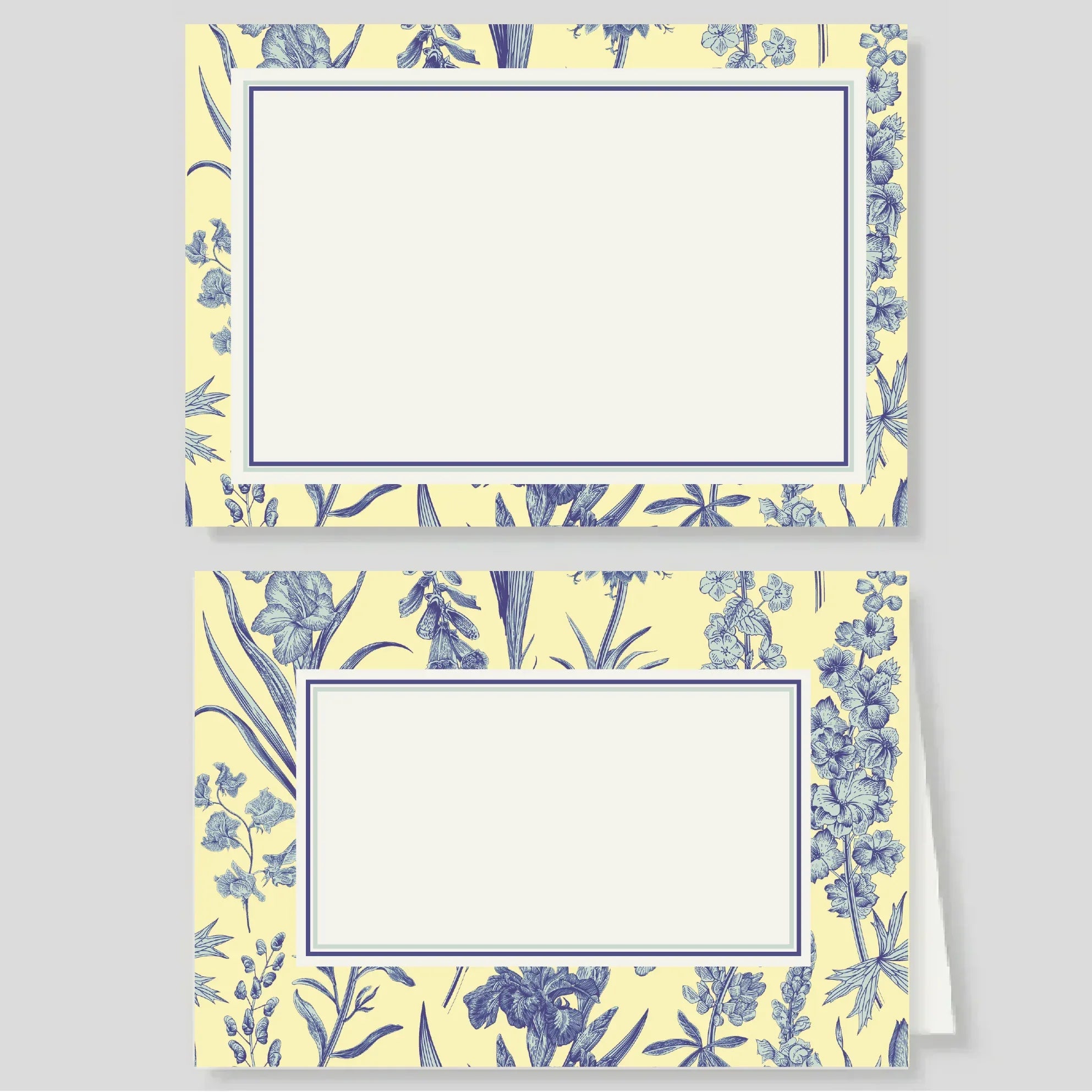 Tarjetón + Tarjetón doble Florario Azul