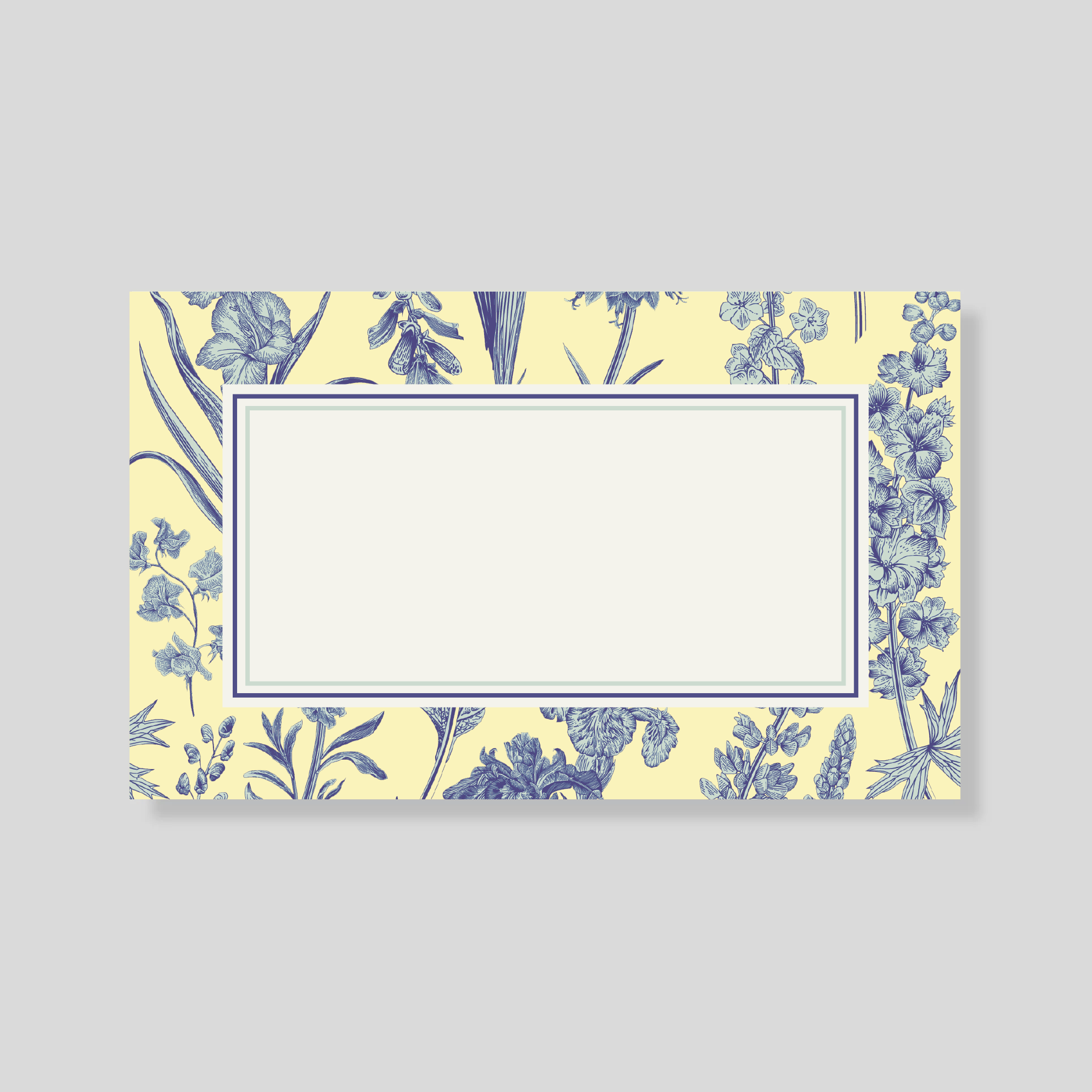 Tarjeta Personal Florario Azul con sobre