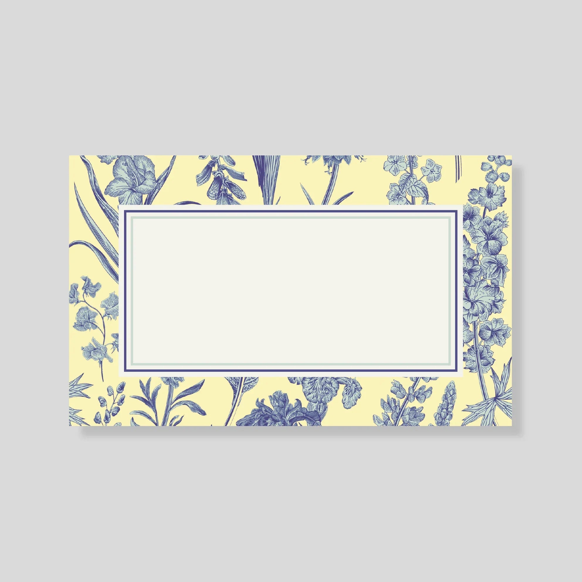 Tarjeta Personal Florario Azul con sobre