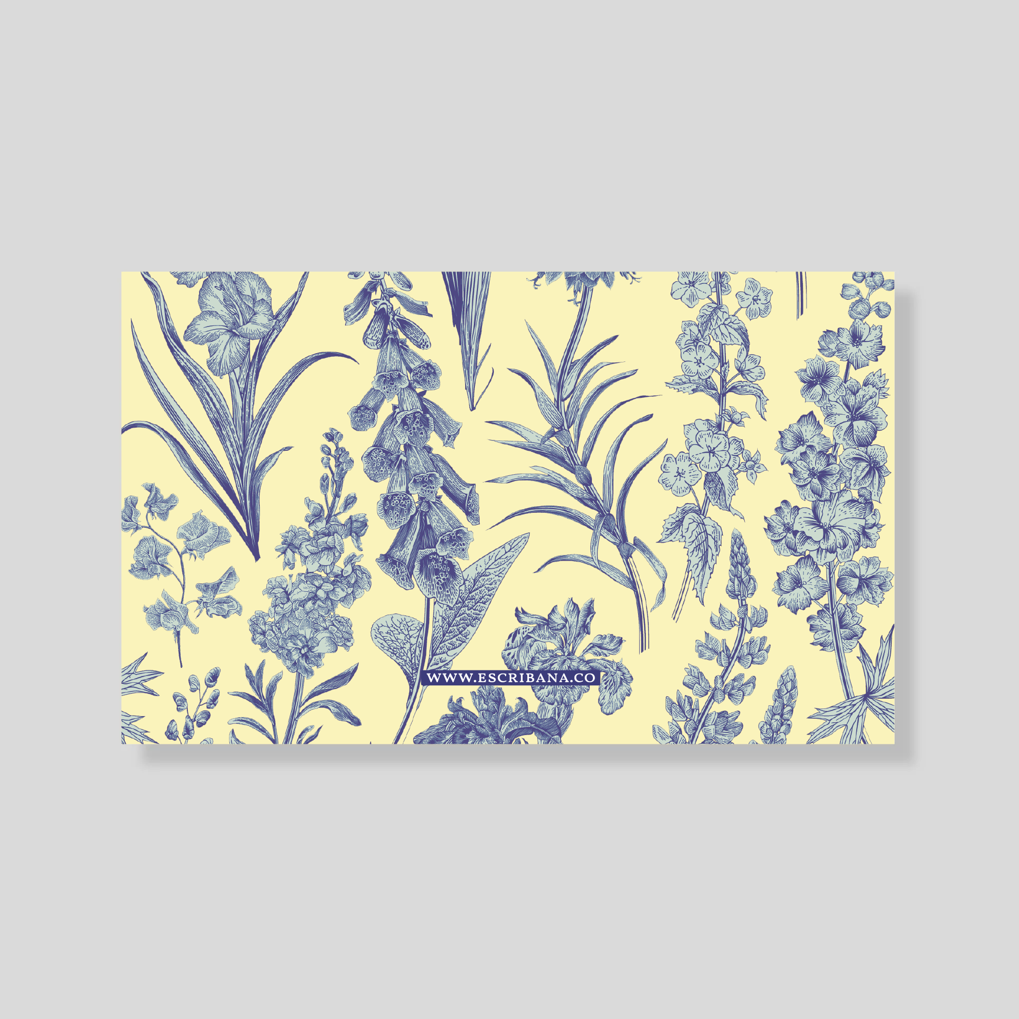 Tarjeta Personal Florario Azul con sobre