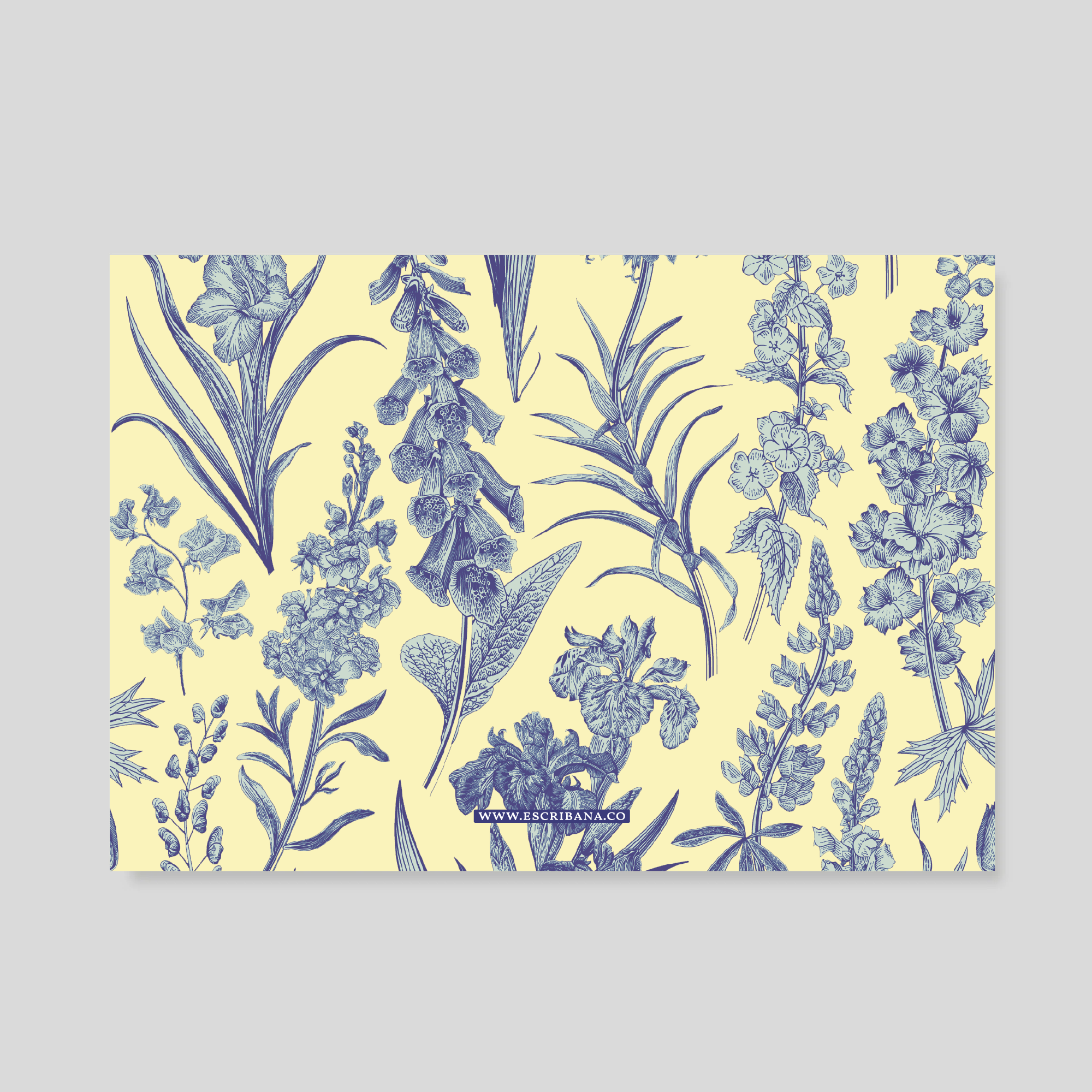 Tarjetón FLORARIO AZUL