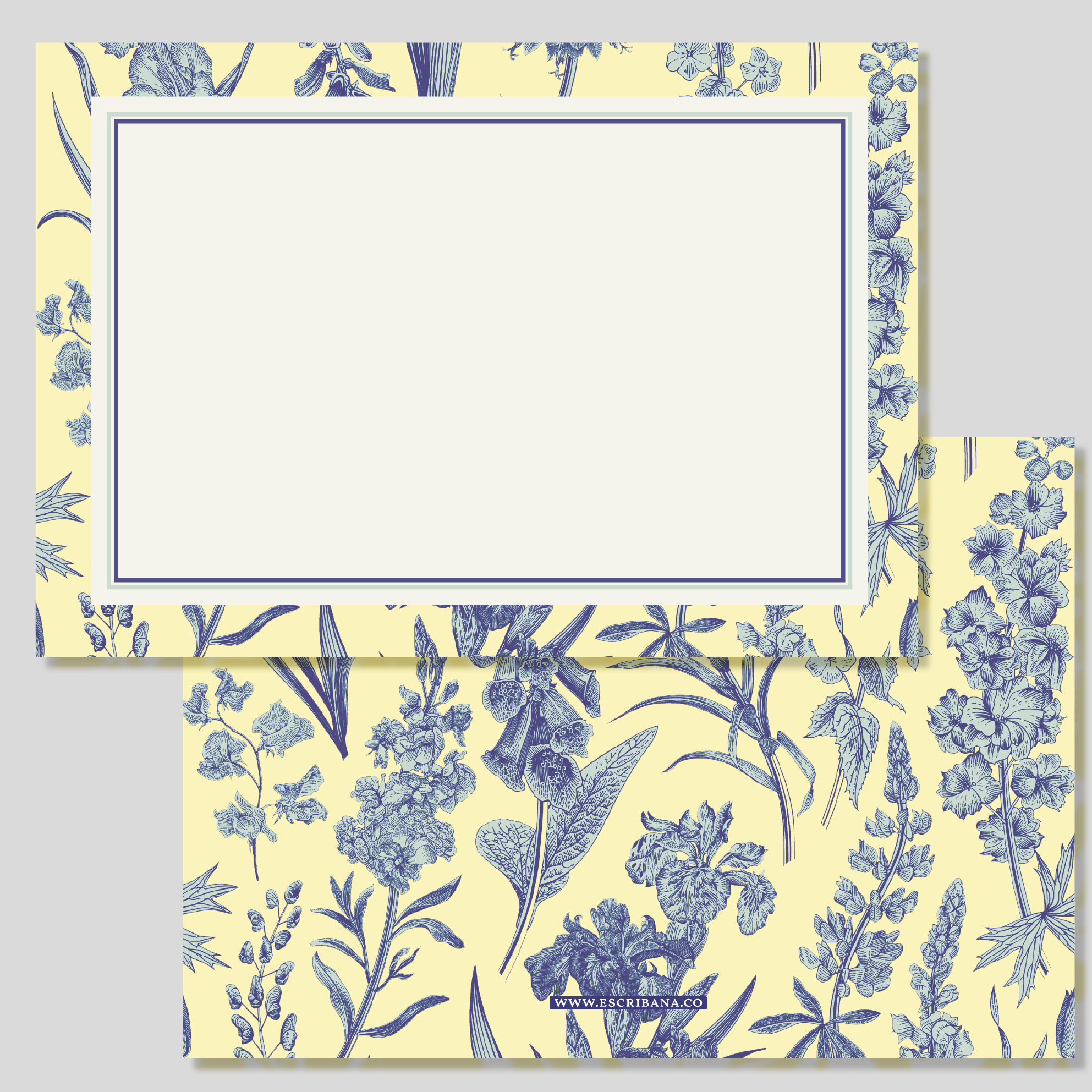 Tarjetón FLORARIO AZUL