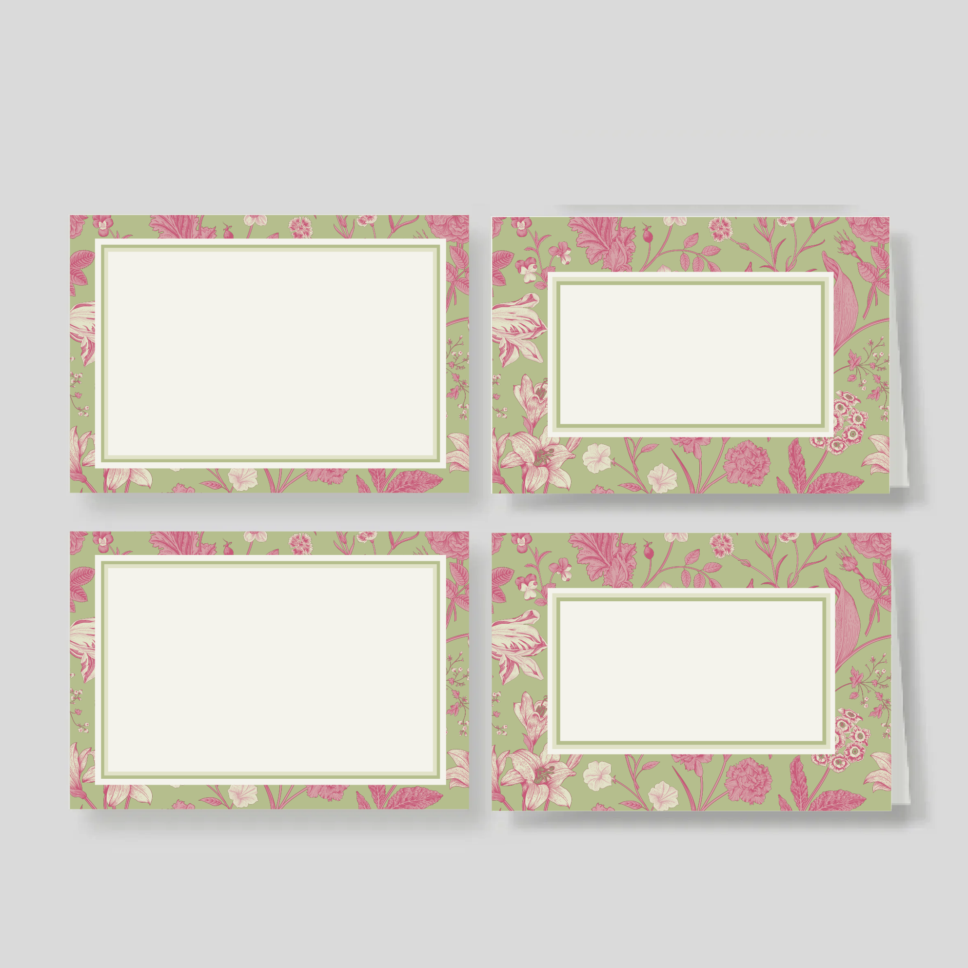 Caja Grande Luxe FLORARIO VERDE (80 Tarjetas)