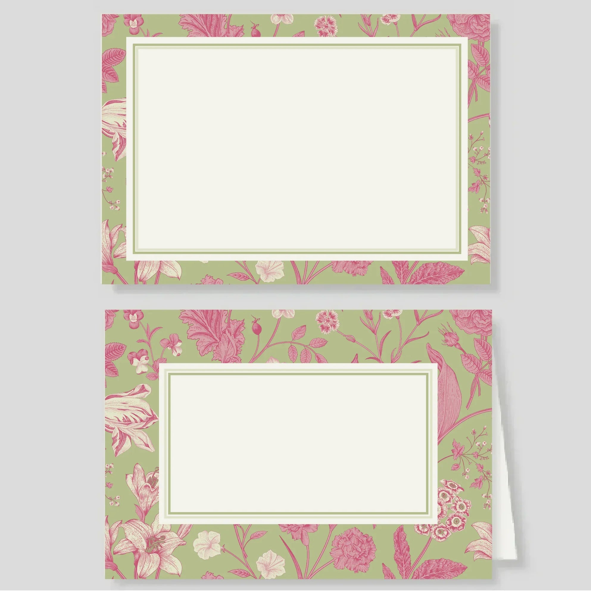 Tarjetón + Tarjetón doble Florario Verde