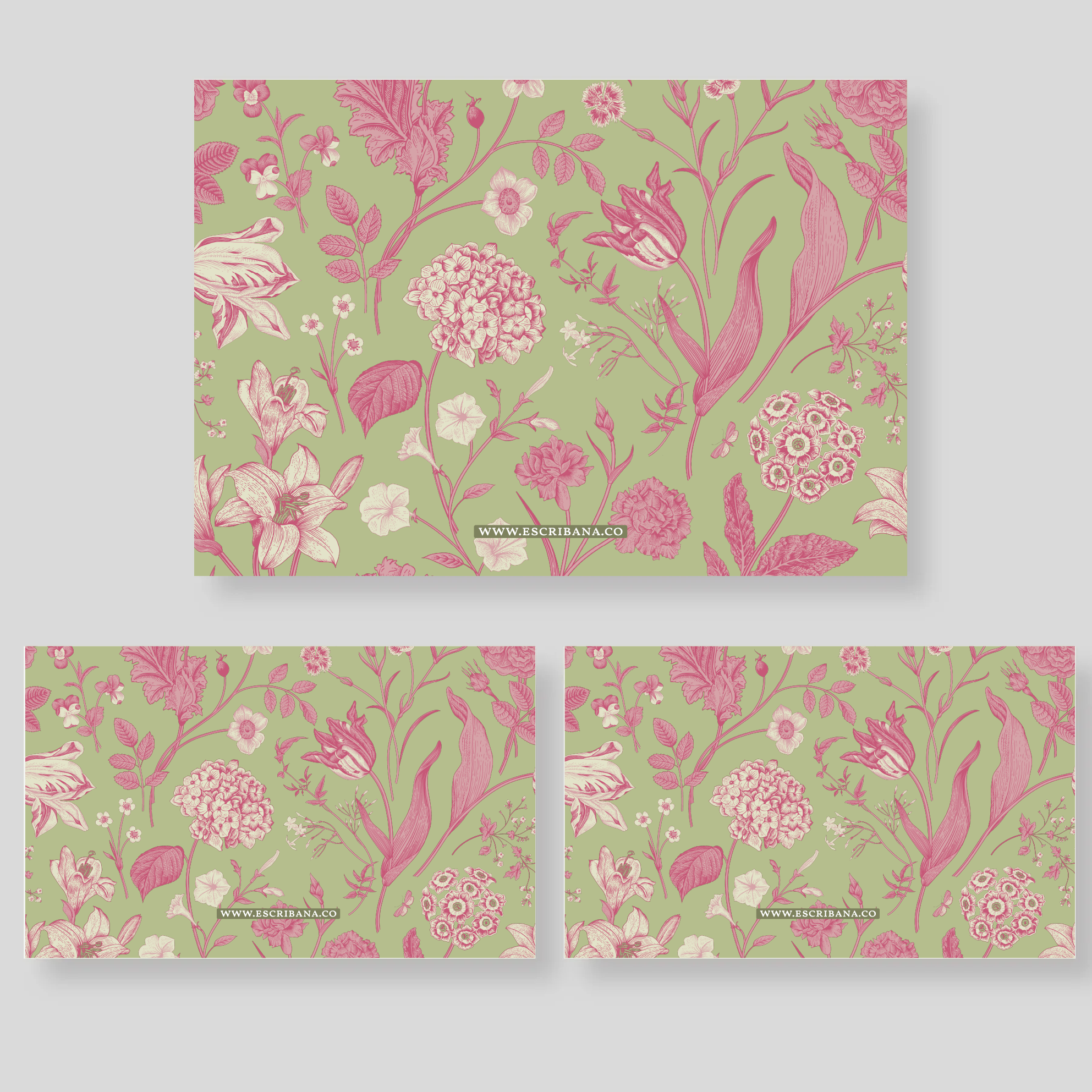 Caja Mediana Florario Verde