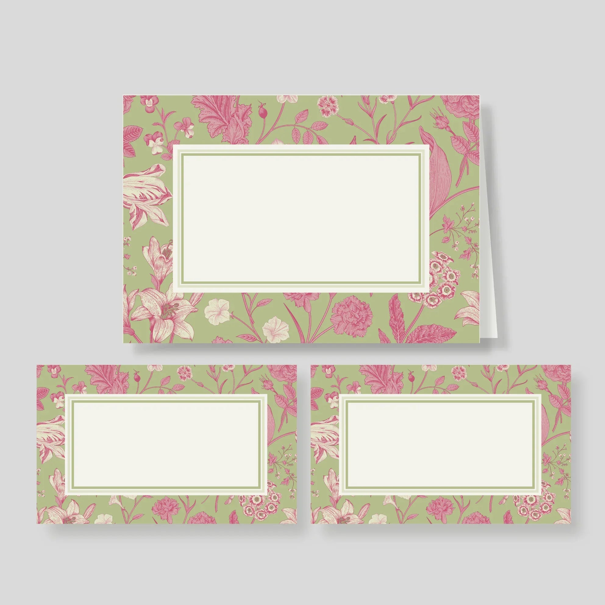 Caja Mediana Doble Florario Verde