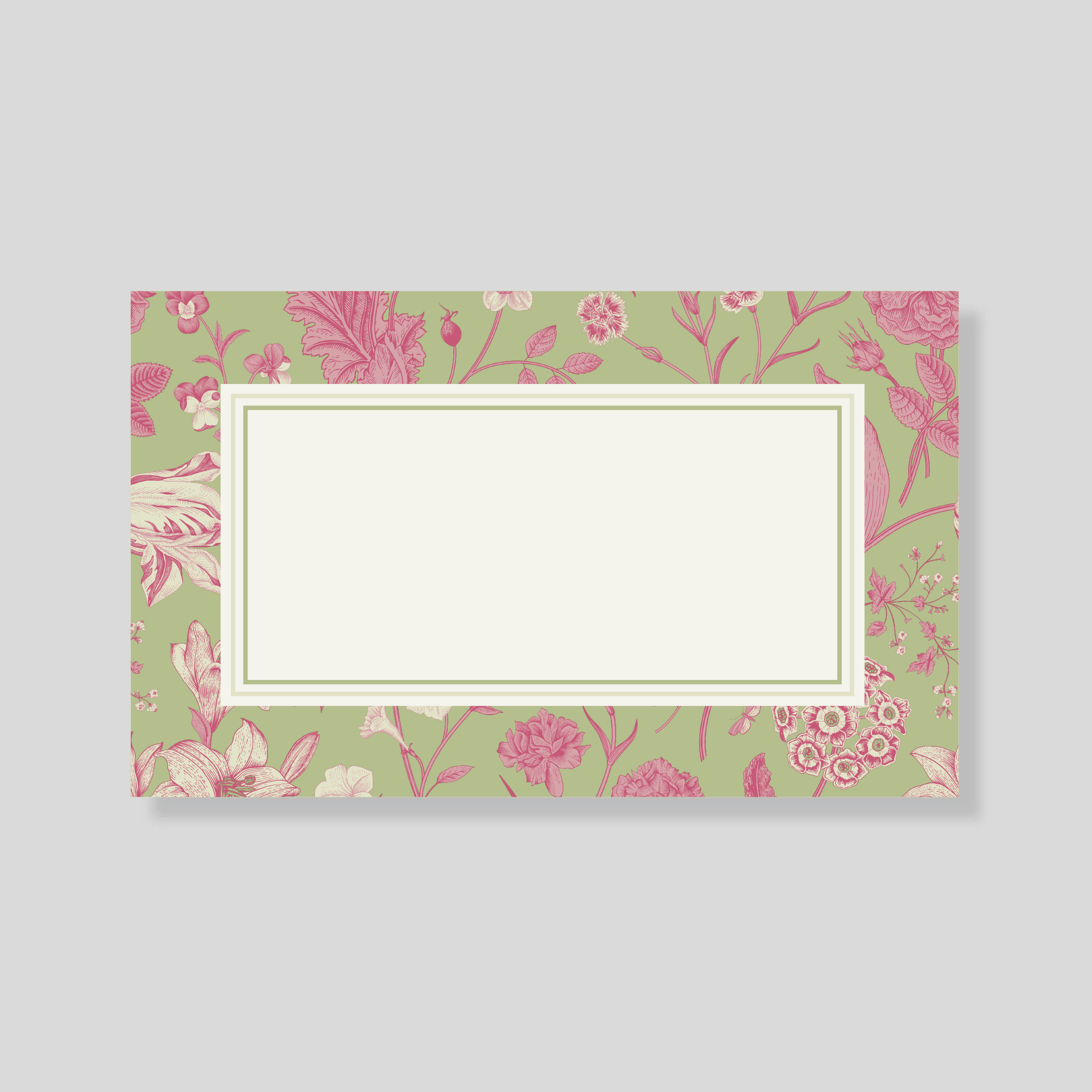 Tarjeta Personal Florario Green con sobre