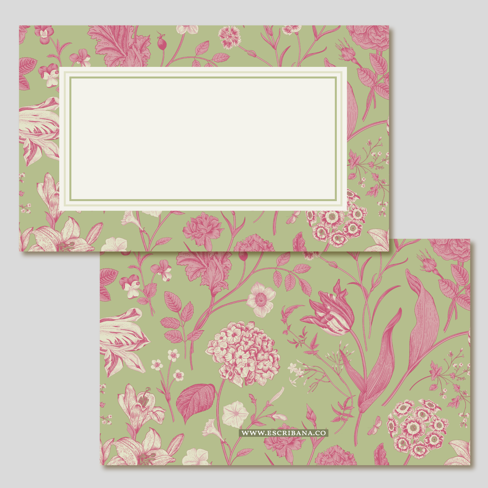 Tarjeta Personal Florario Green con sobre