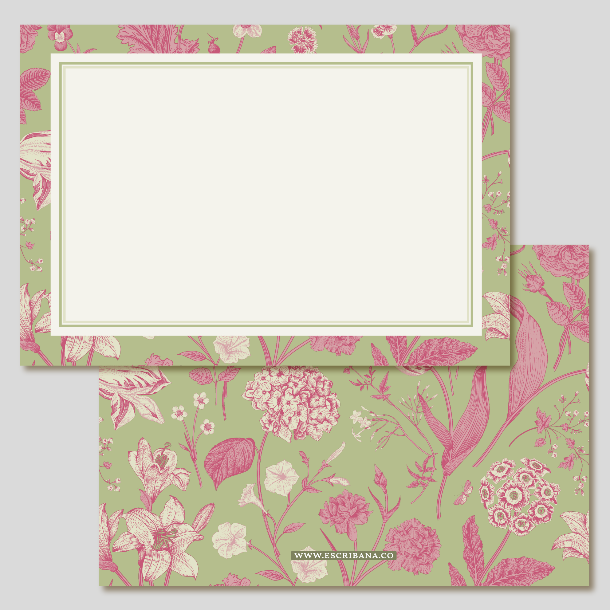 TARJETON XL Florario verde