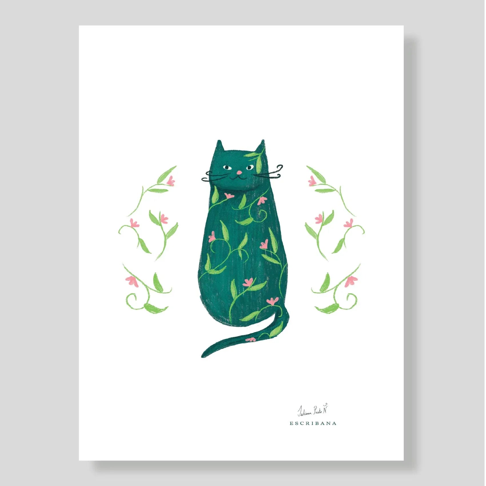 LÁMINA Gato Verde