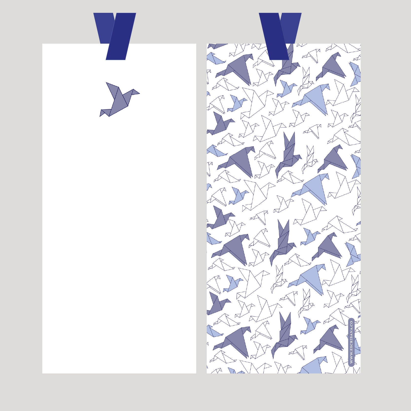 Registros / Folios Origami Azul