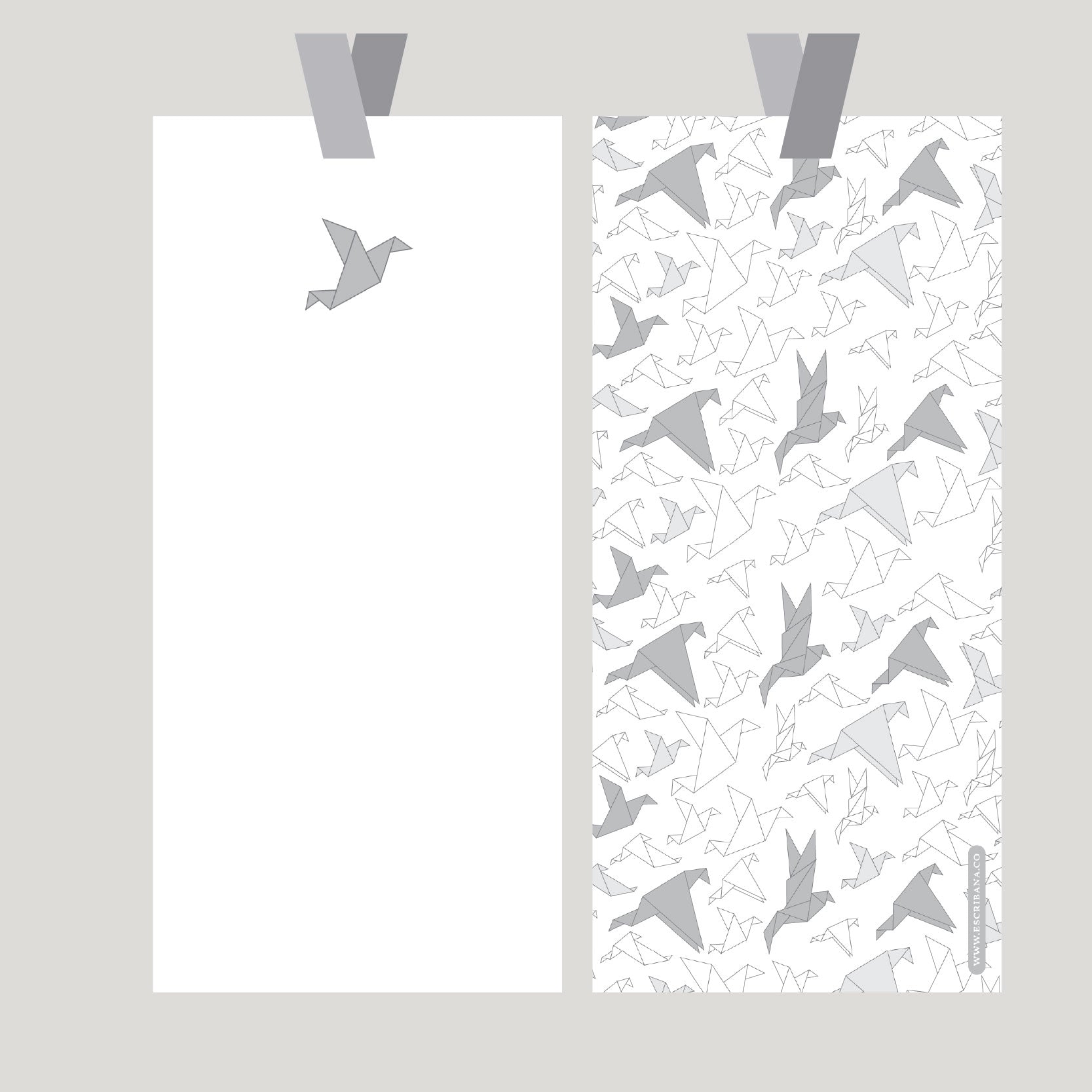 Registros / Folios Origami Gris