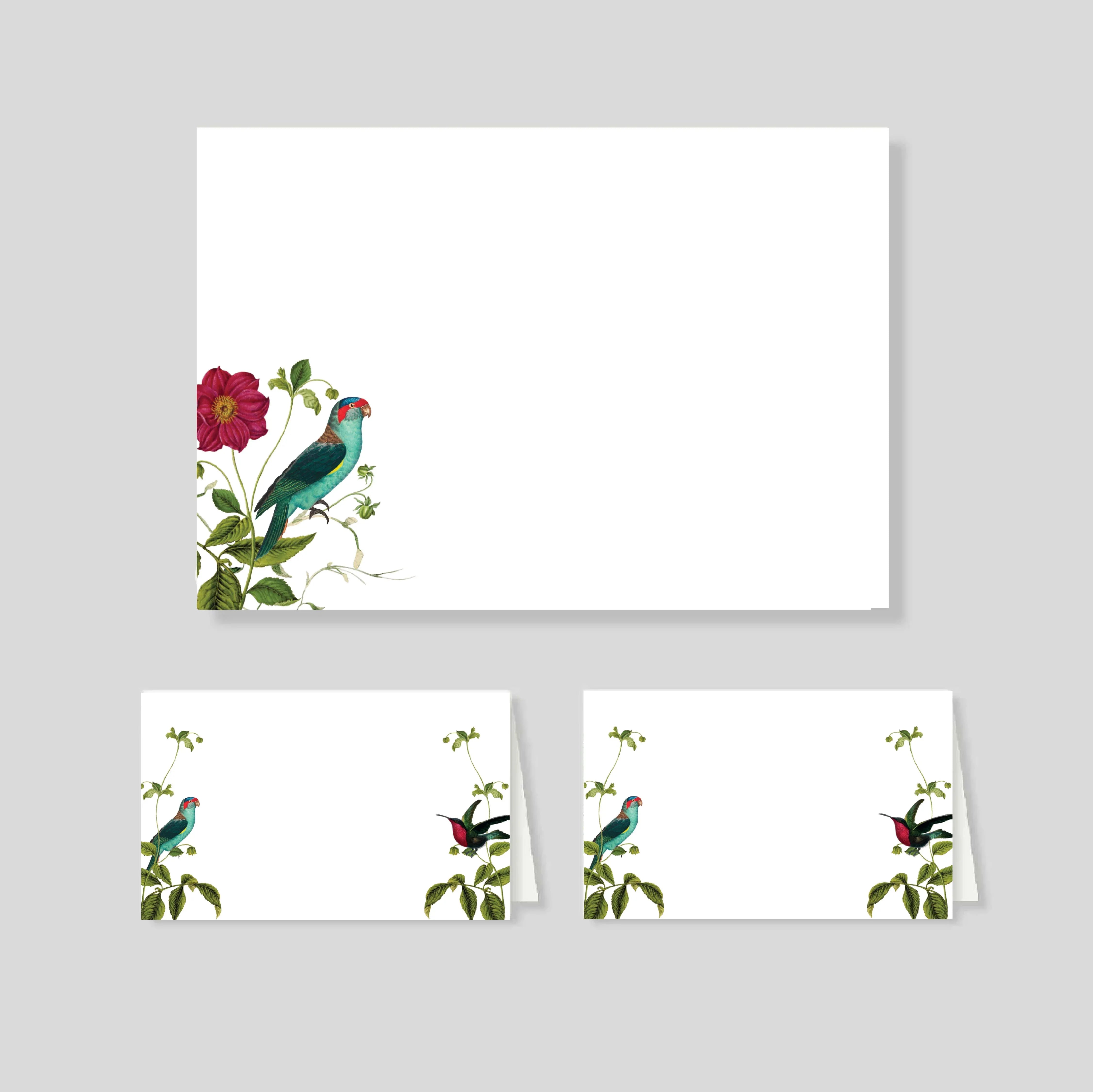 Pack tarjetón sencillo + notas dobles Aviario (listos para llevar)