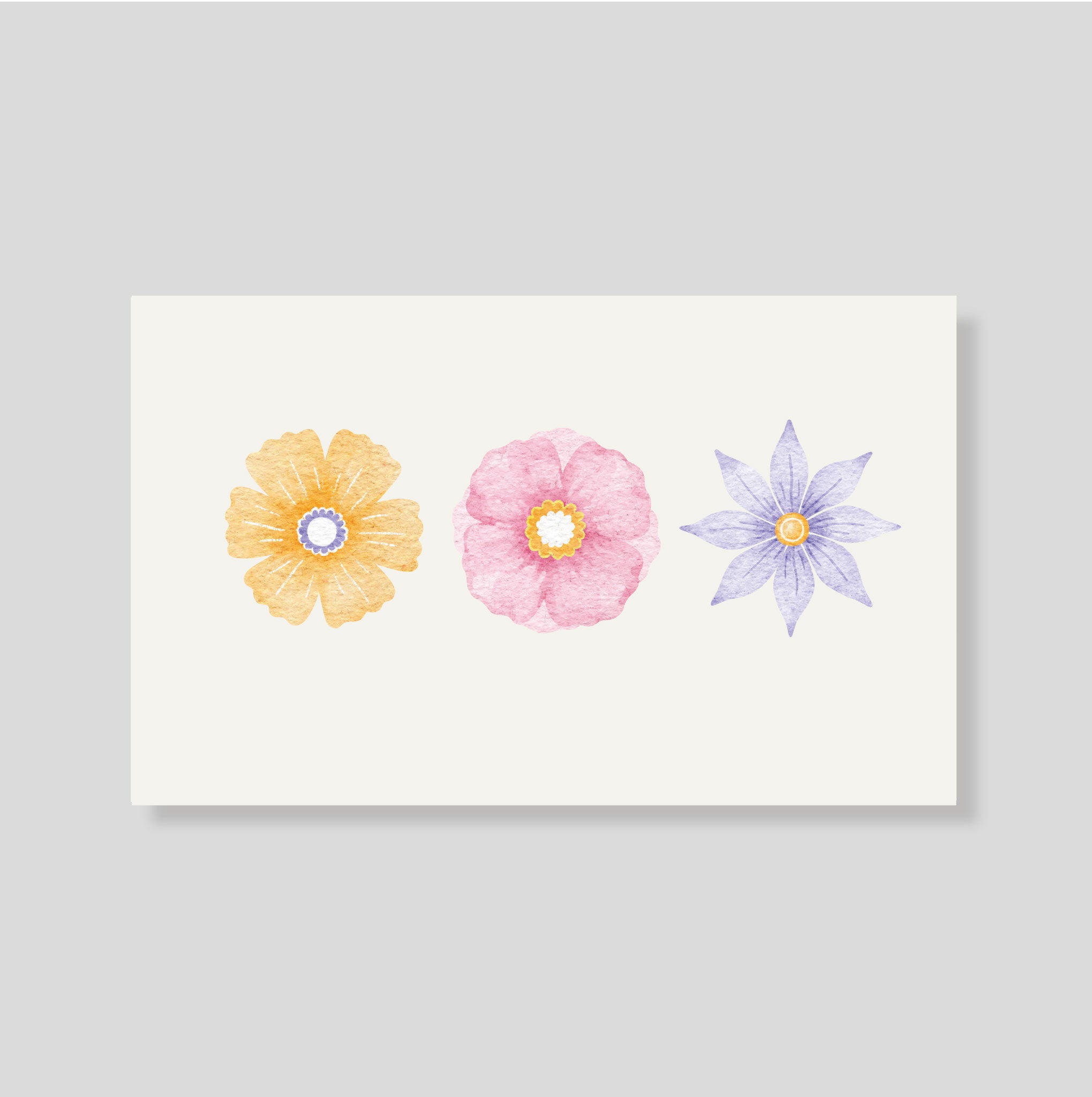 Tarjeta Personal Flores Pastel X3