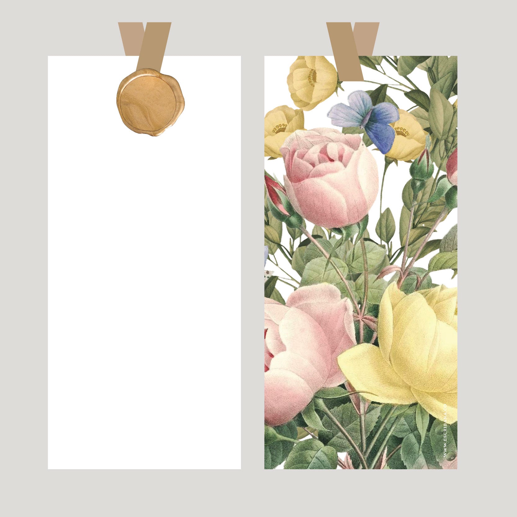 REGISTROS / FOLIOS ROSA INGLESA CON LACRE