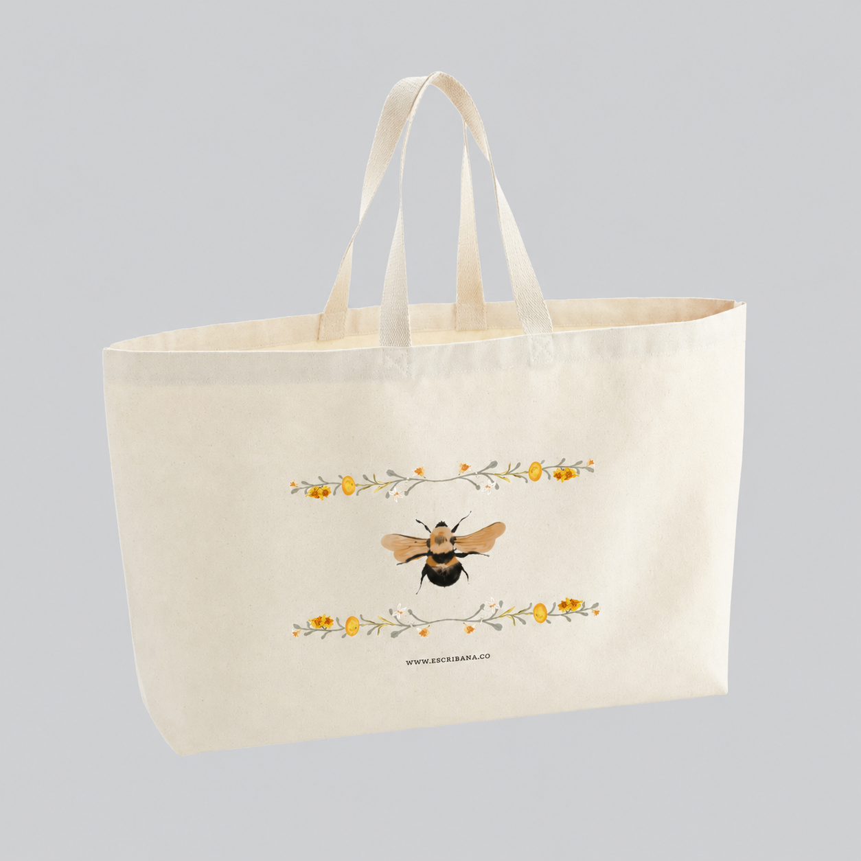 Tote Bag de Lona con Diseño Bee