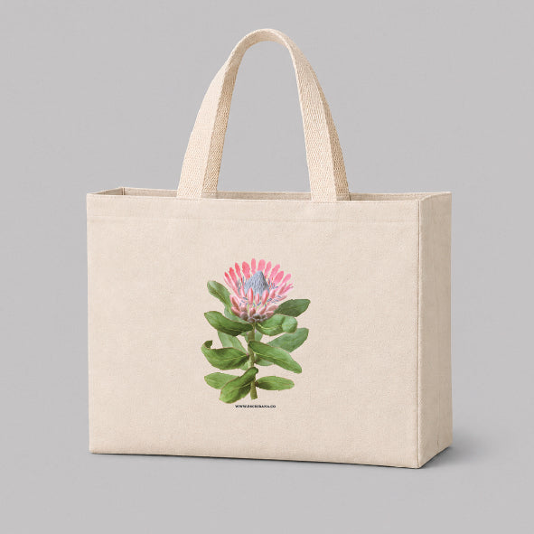 Tote Bag de Lona con Diseño Protea