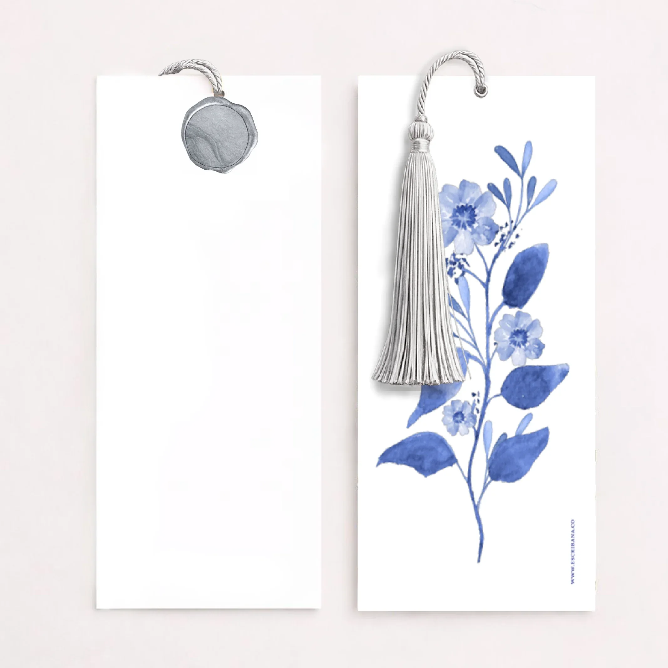 REGISTROS / FOLIOS ACUARELA AZUL CON LACRE